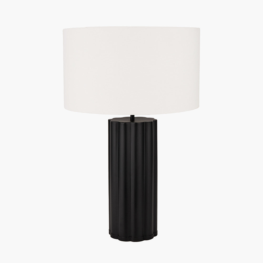 Petula Black Metal Scallop Table Lamp - Base Only
