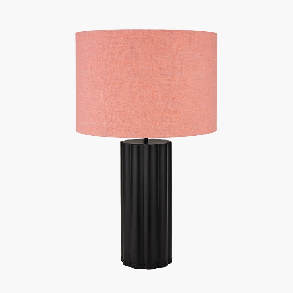 Petula Black Metal Scallop Table Lamp - Base Only