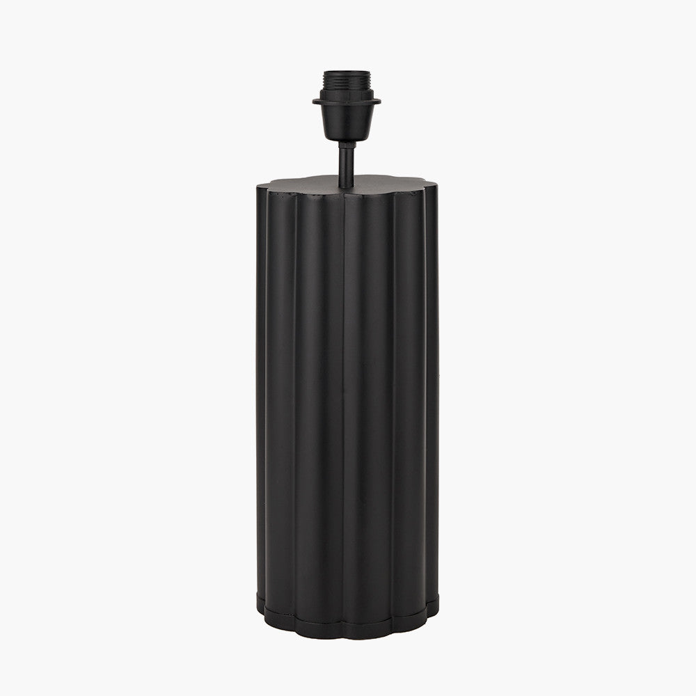 Petula Black Metal Scallop Table Lamp - Base Only