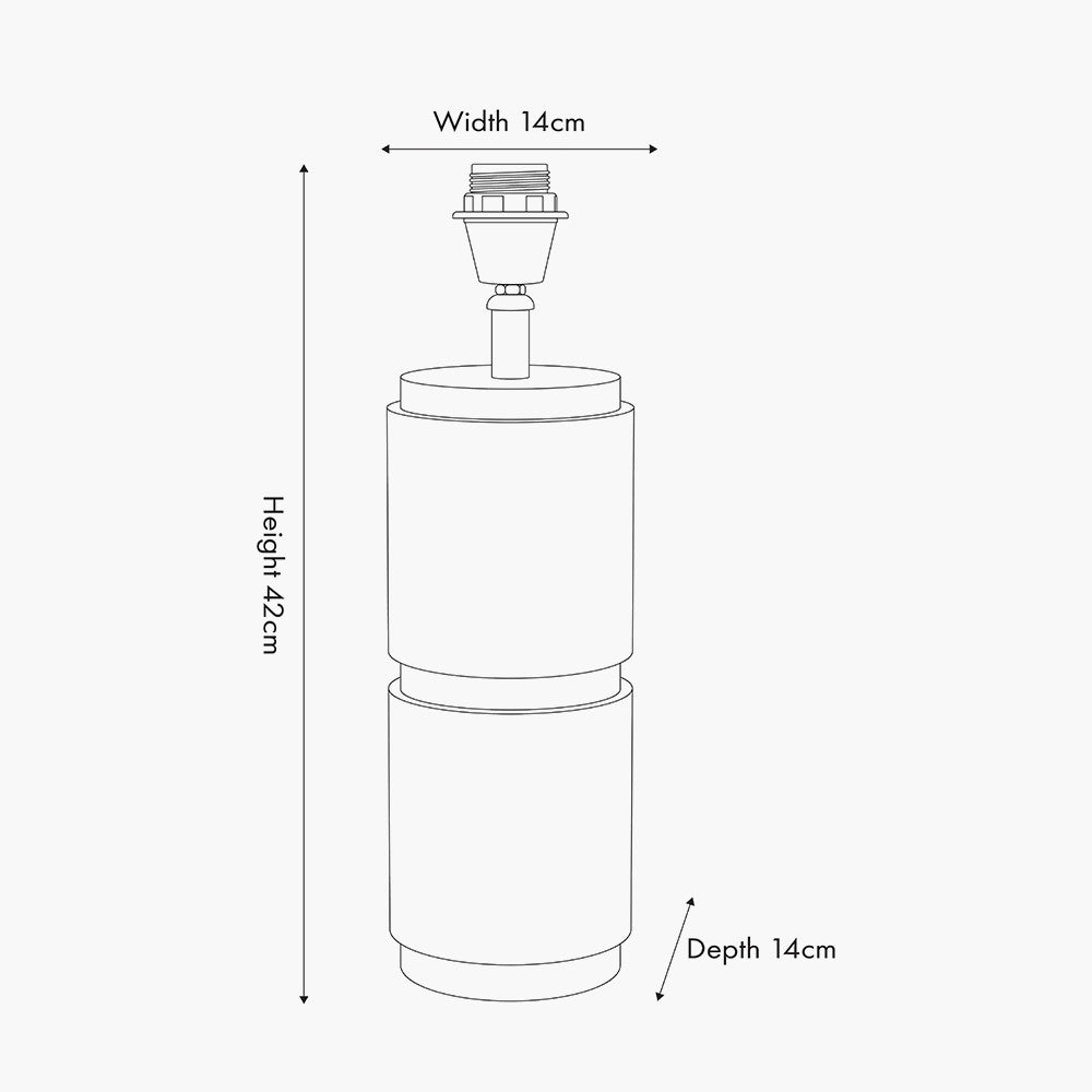 Alnico Black & Brass Metal Textured Table Lamp - Base Only