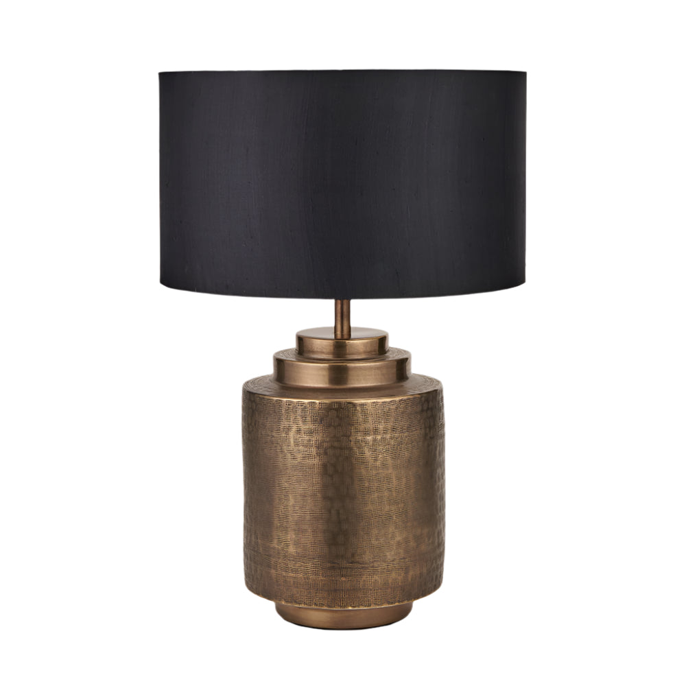 Zuri Antique Brass Metal Pot Table Lamp Base