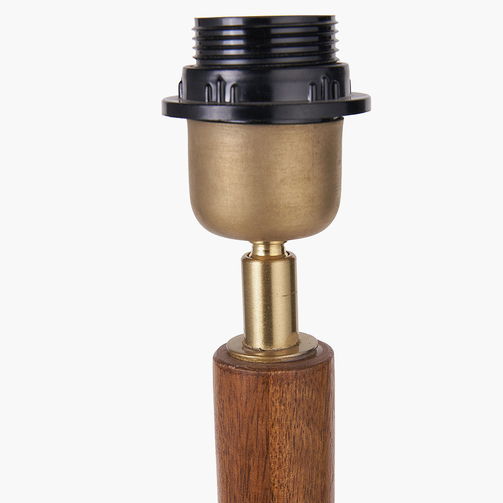 Toma Oiled Mango Wood Tall Table Lamp Base