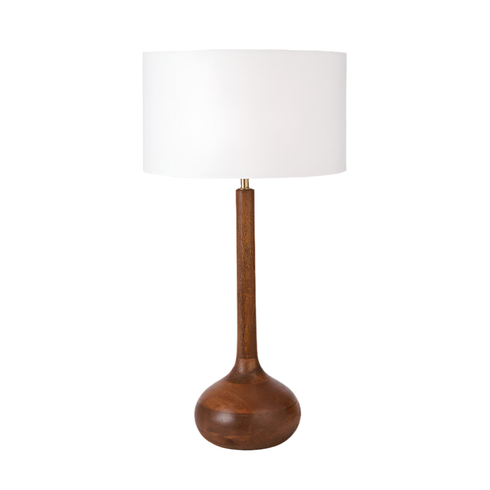 Toma Oiled Mango Wood Tall Table Lamp Base