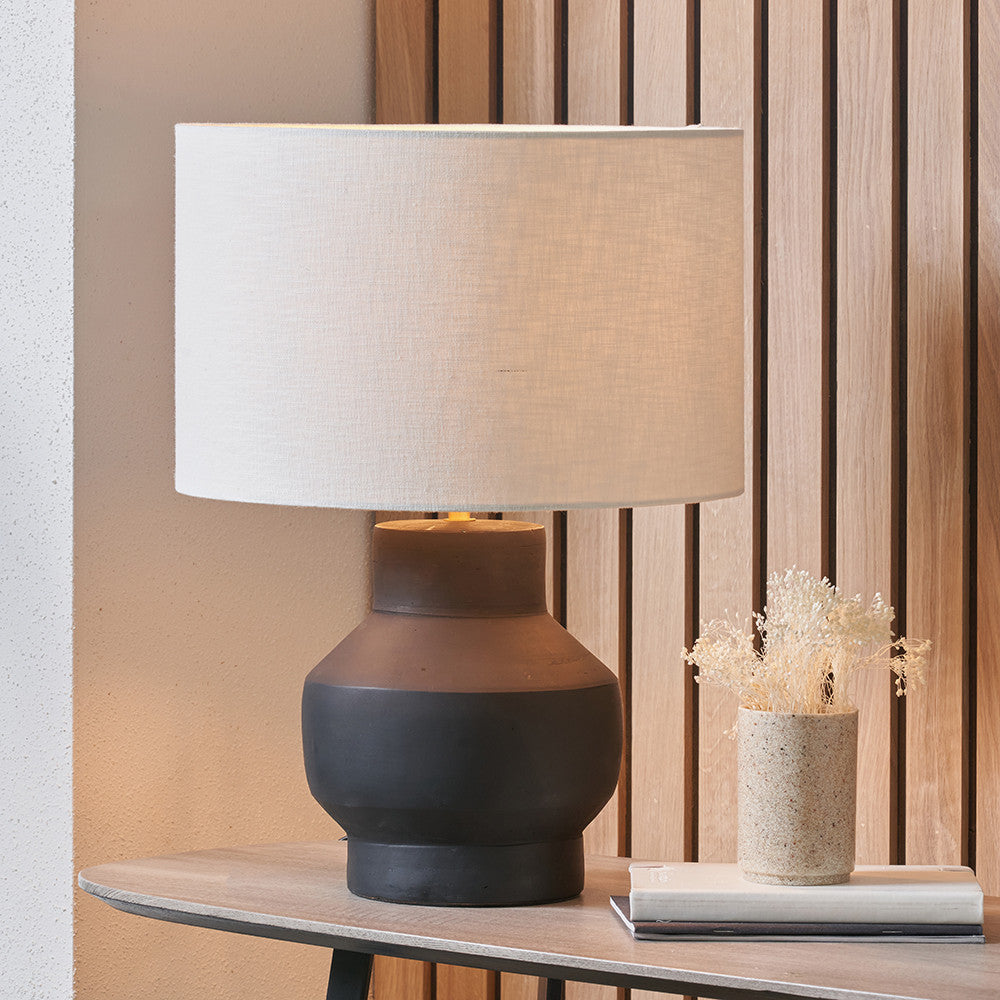 Inna Black Urn Terracotta Table Lamp - Base Only