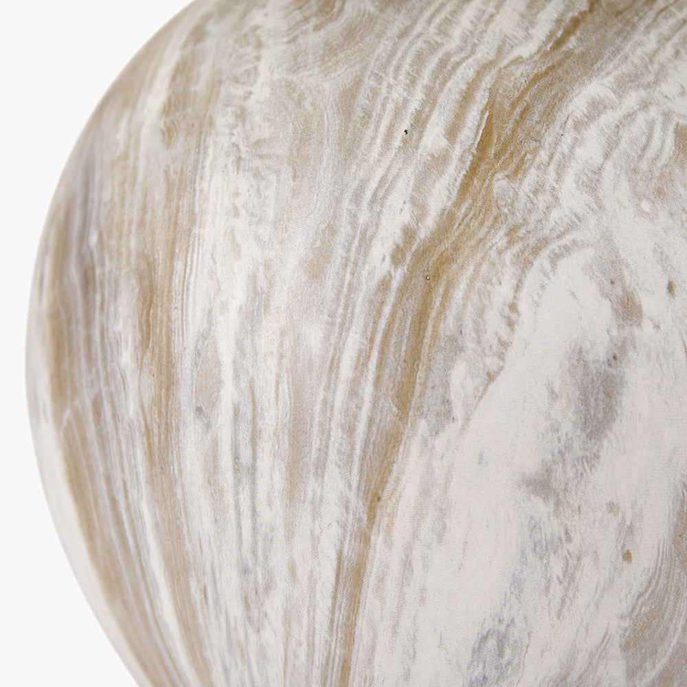 Viejo Grey Stone Effect Ceramic Ball Table Lamp