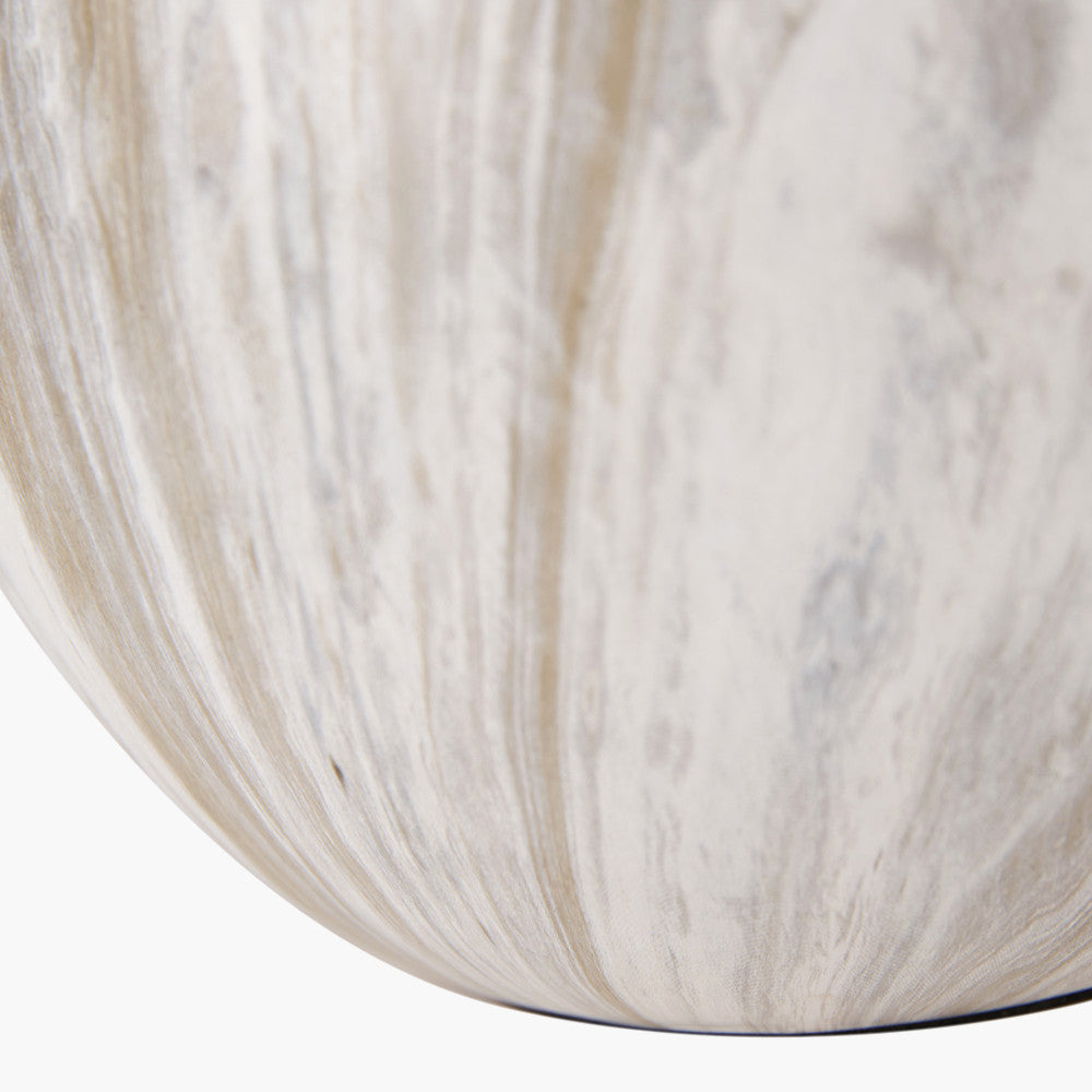 Viejo Grey Stone Effect Ceramic Ball Table Lamp