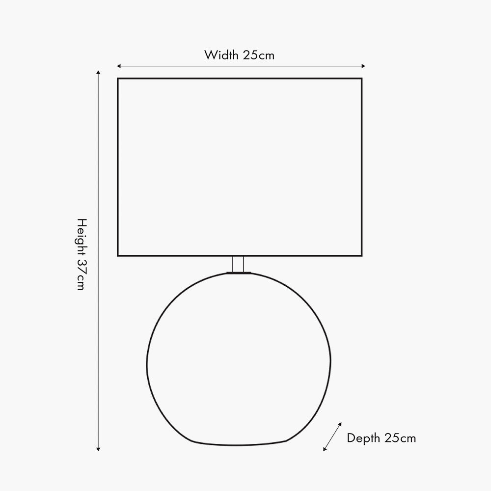 Viejo Grey Stone Effect Ceramic Ball Table Lamp