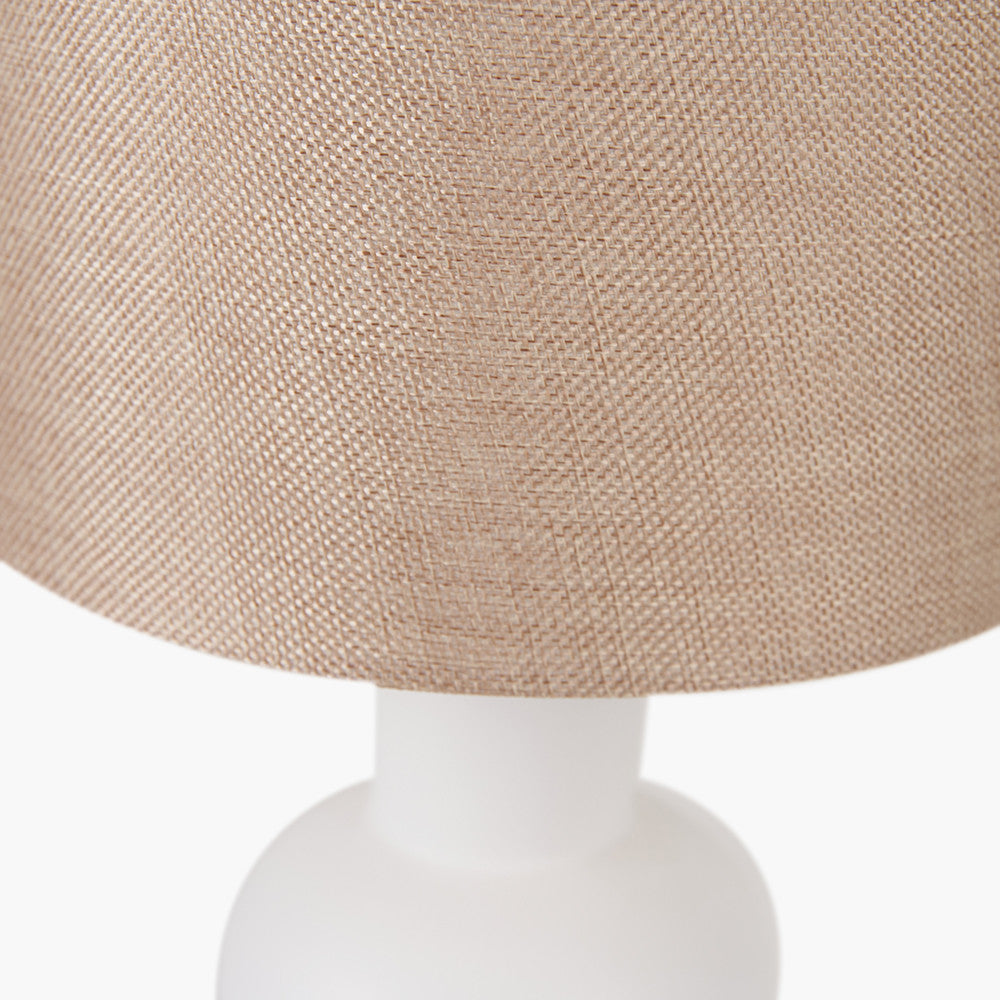 Aaliyah White Curved Bottle Ceramic Table Lamp