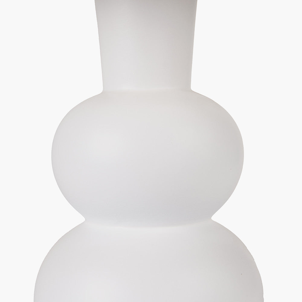 Aaliyah White Curved Bottle Ceramic Table Lamp