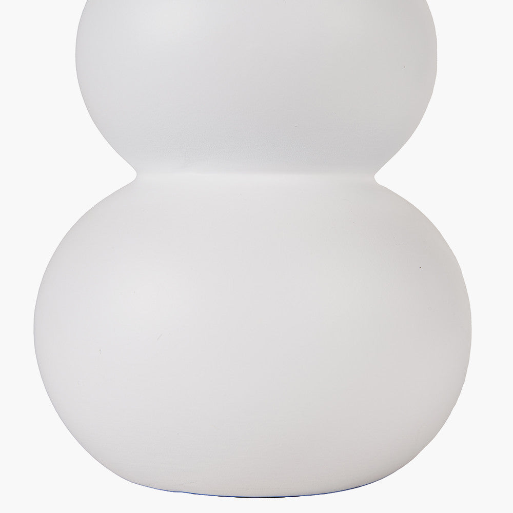 Aaliyah White Curved Bottle Ceramic Table Lamp