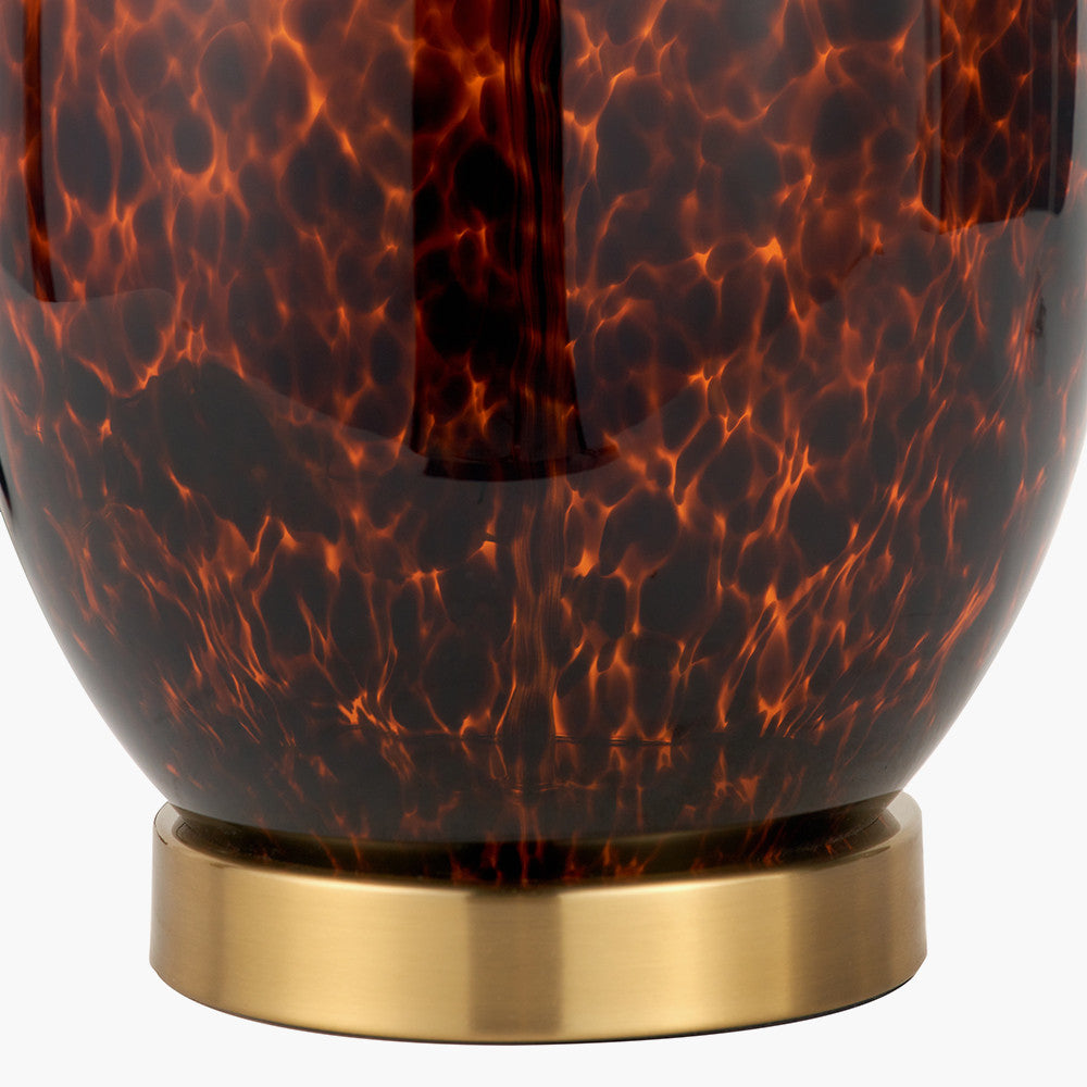 Lucien Red Tortoiseshell Glass Table Lamp Tall