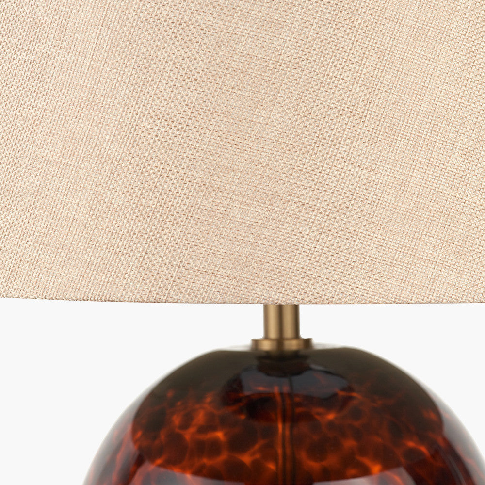 Lucien Red Tortoiseshell Glass Table Lamp Tall