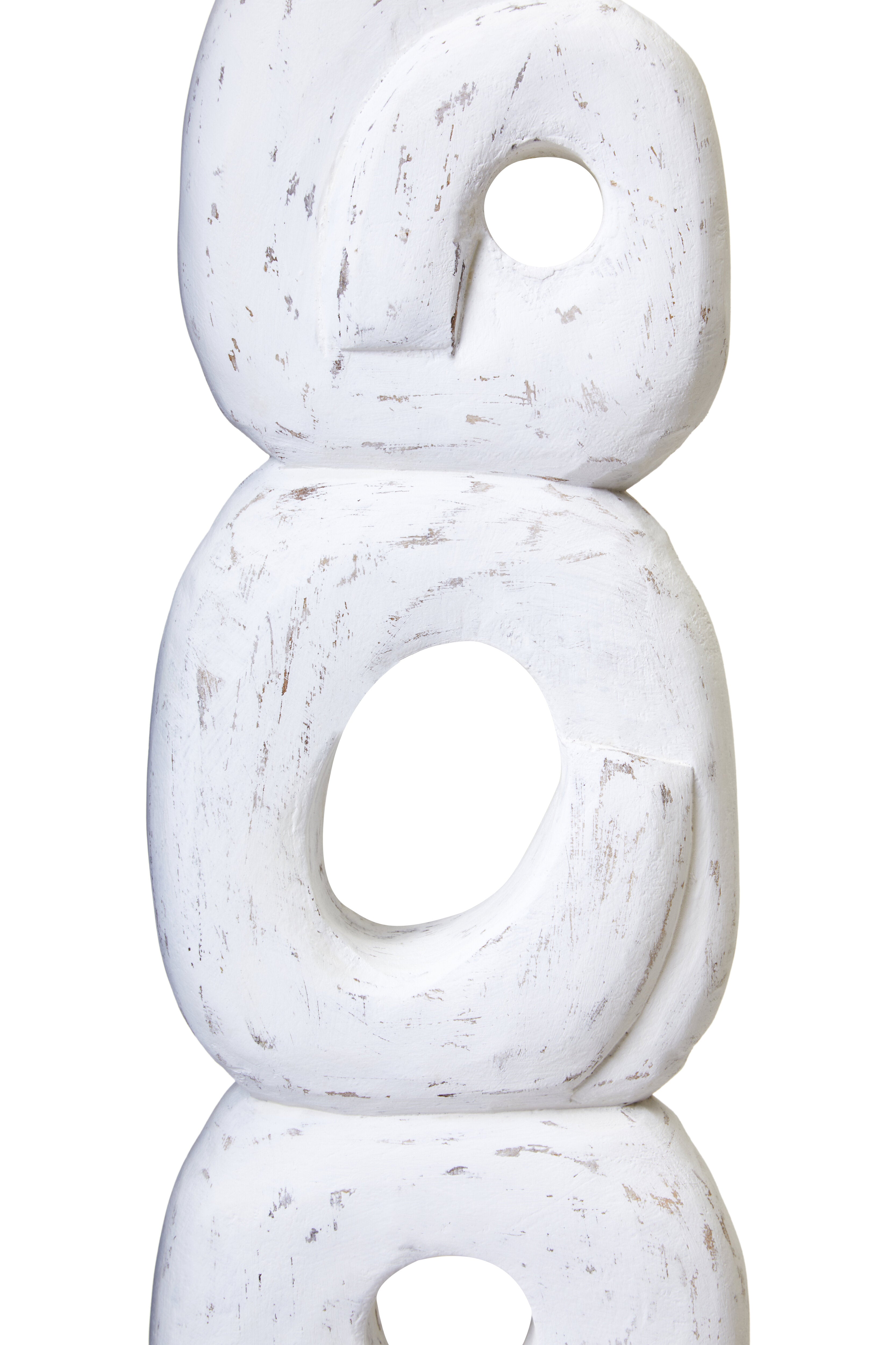 Osprey Rustic White Mango Wood Ring Sculpture