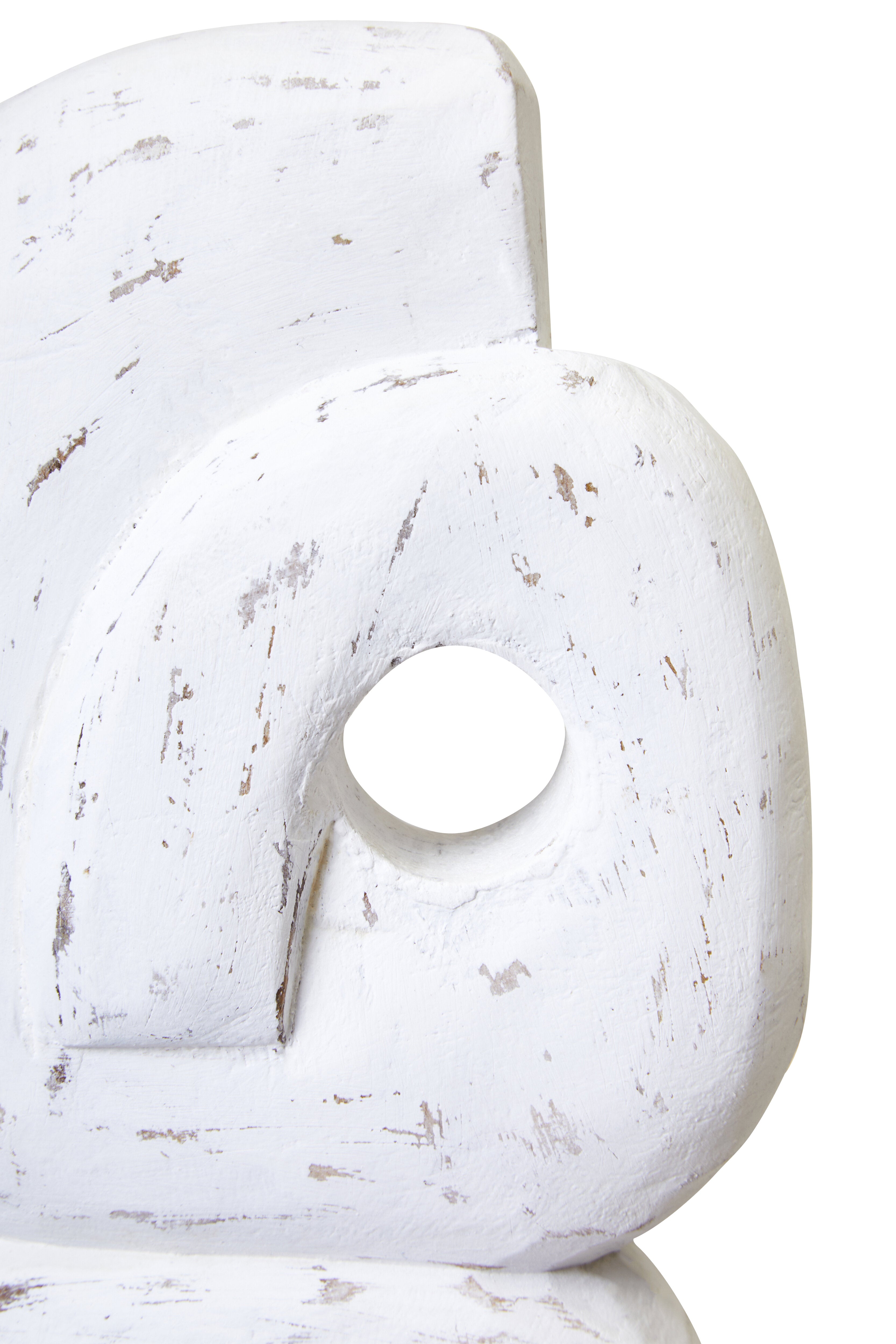 Osprey Rustic White Mango Wood Ring Sculpture