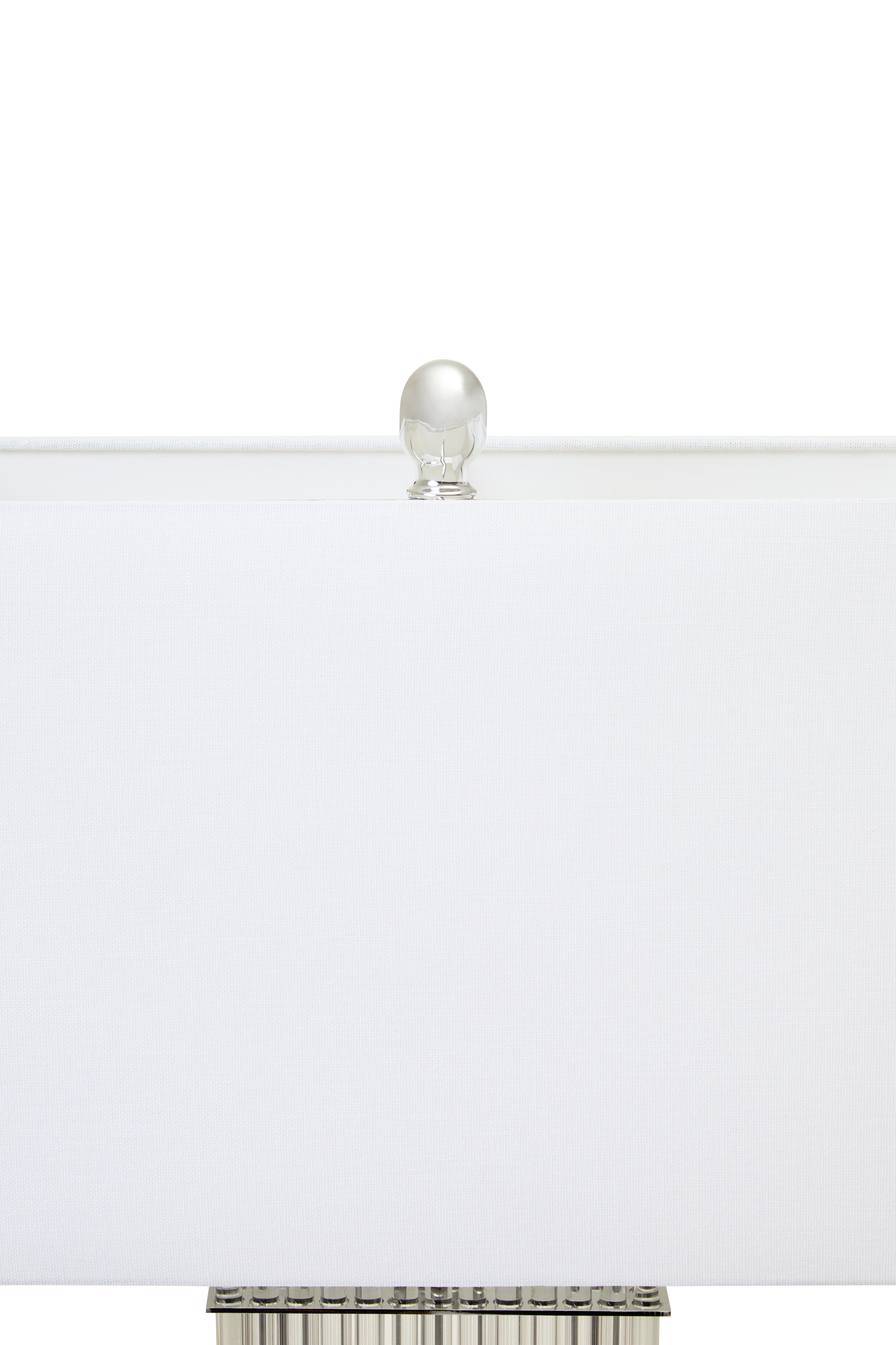 Allegra Clear Glass Table Lamp With Matte Silver Base