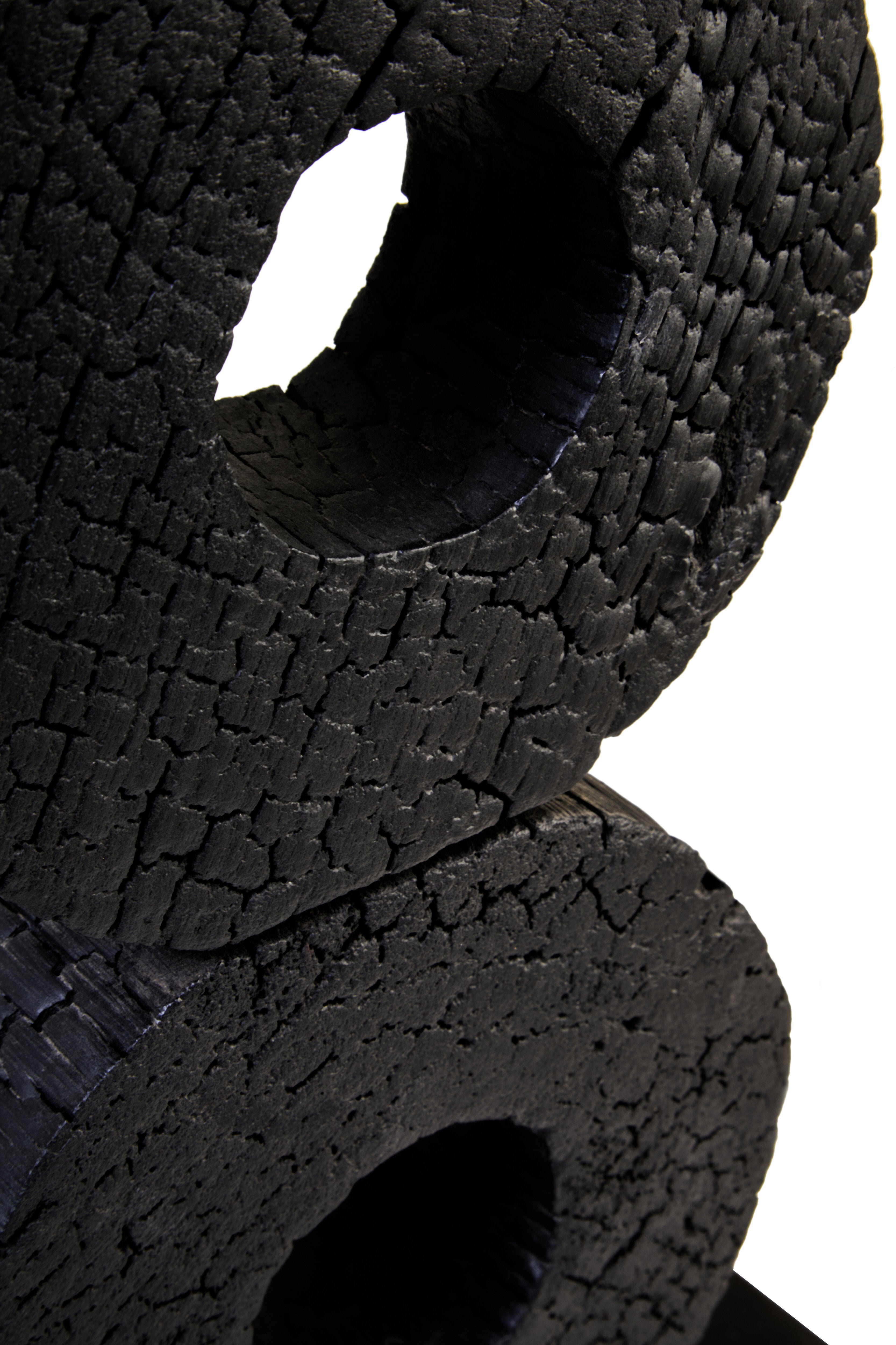 Osprey Charred Black Mango Wood Log Candle Holder | Large