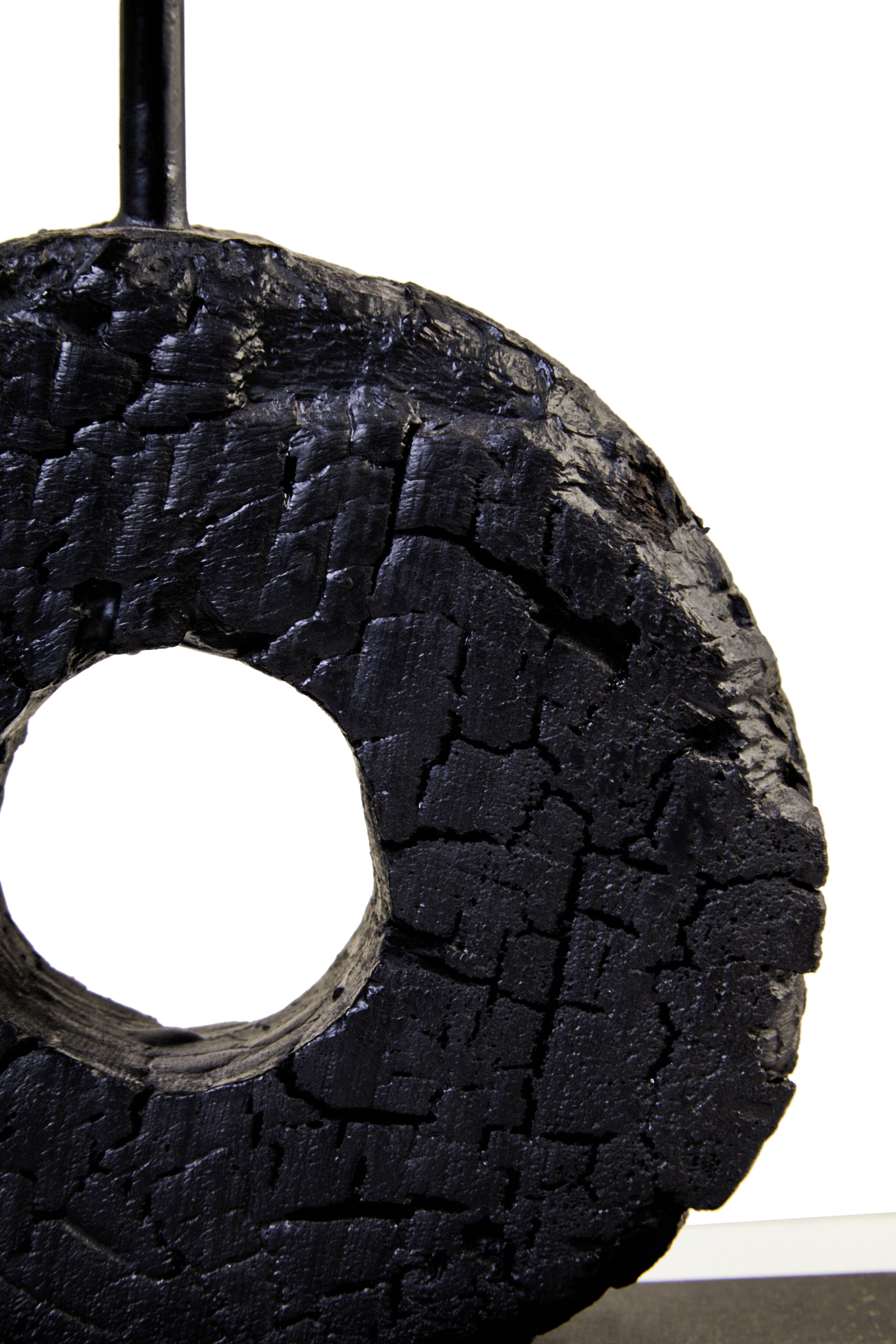 Osprey Charred Black Mango Wood Log Candle Holder | Small