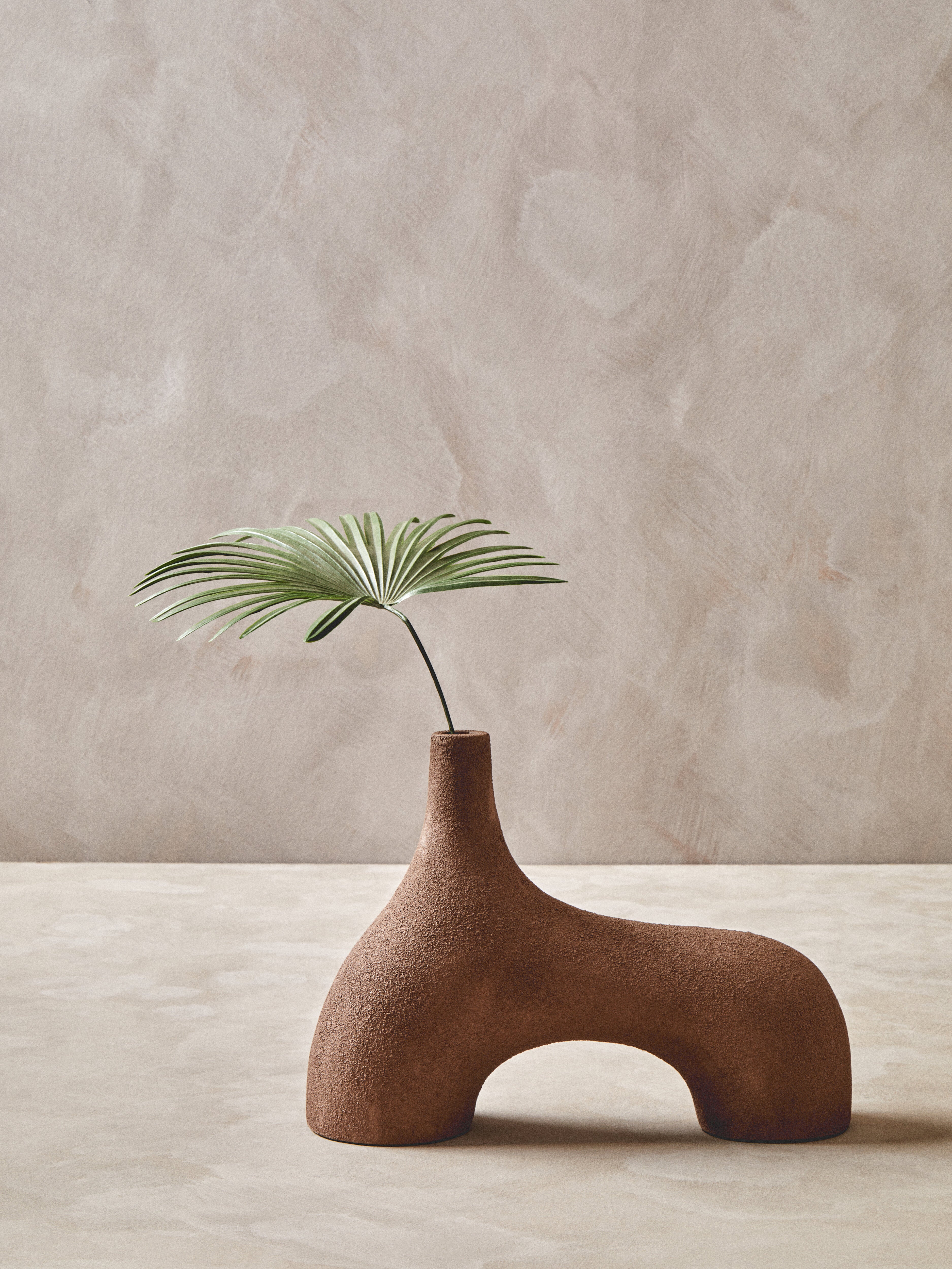 Avila Textured Brown Abstract Vase