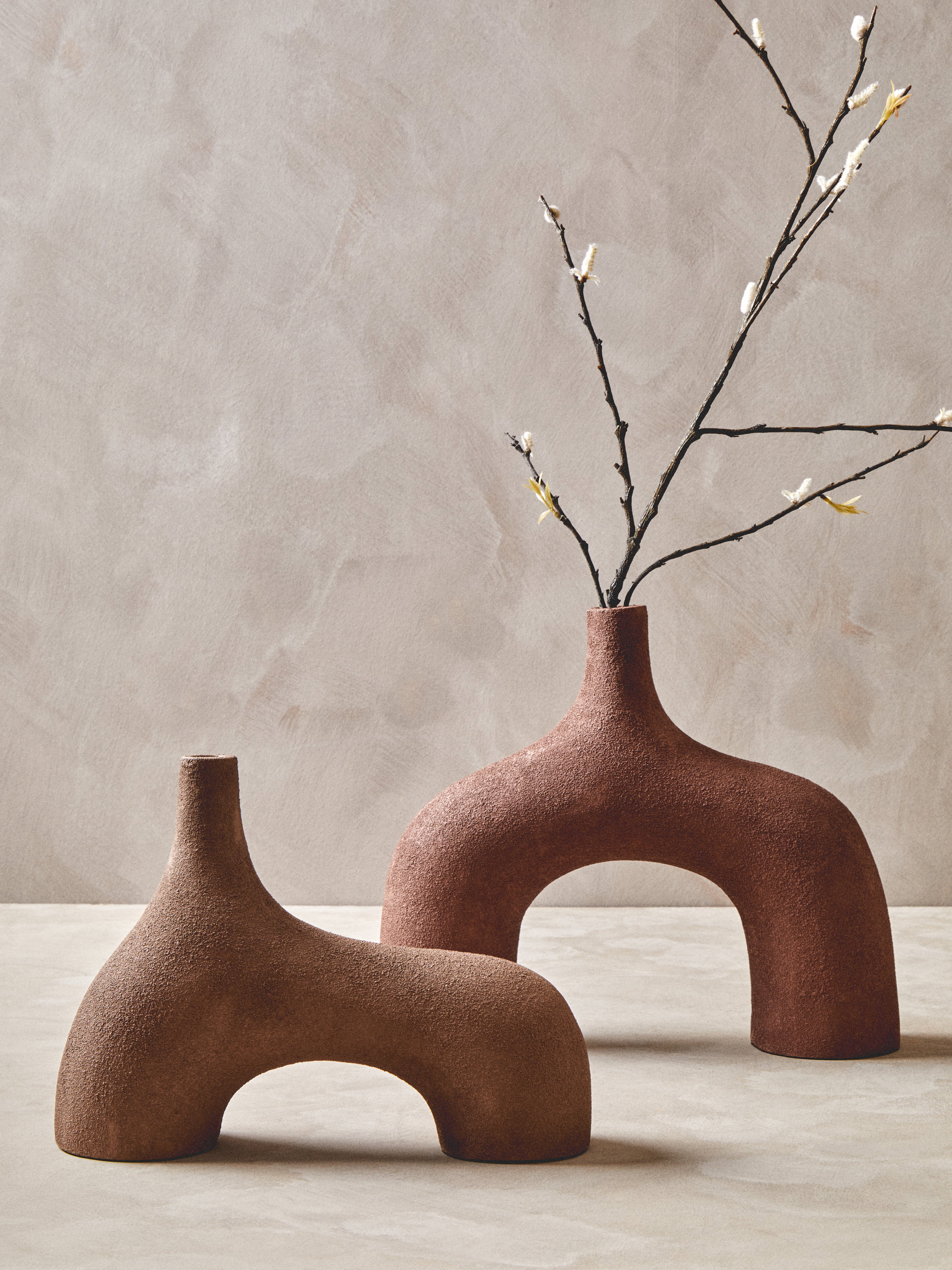 Avila Textured Brown Abstract Vase
