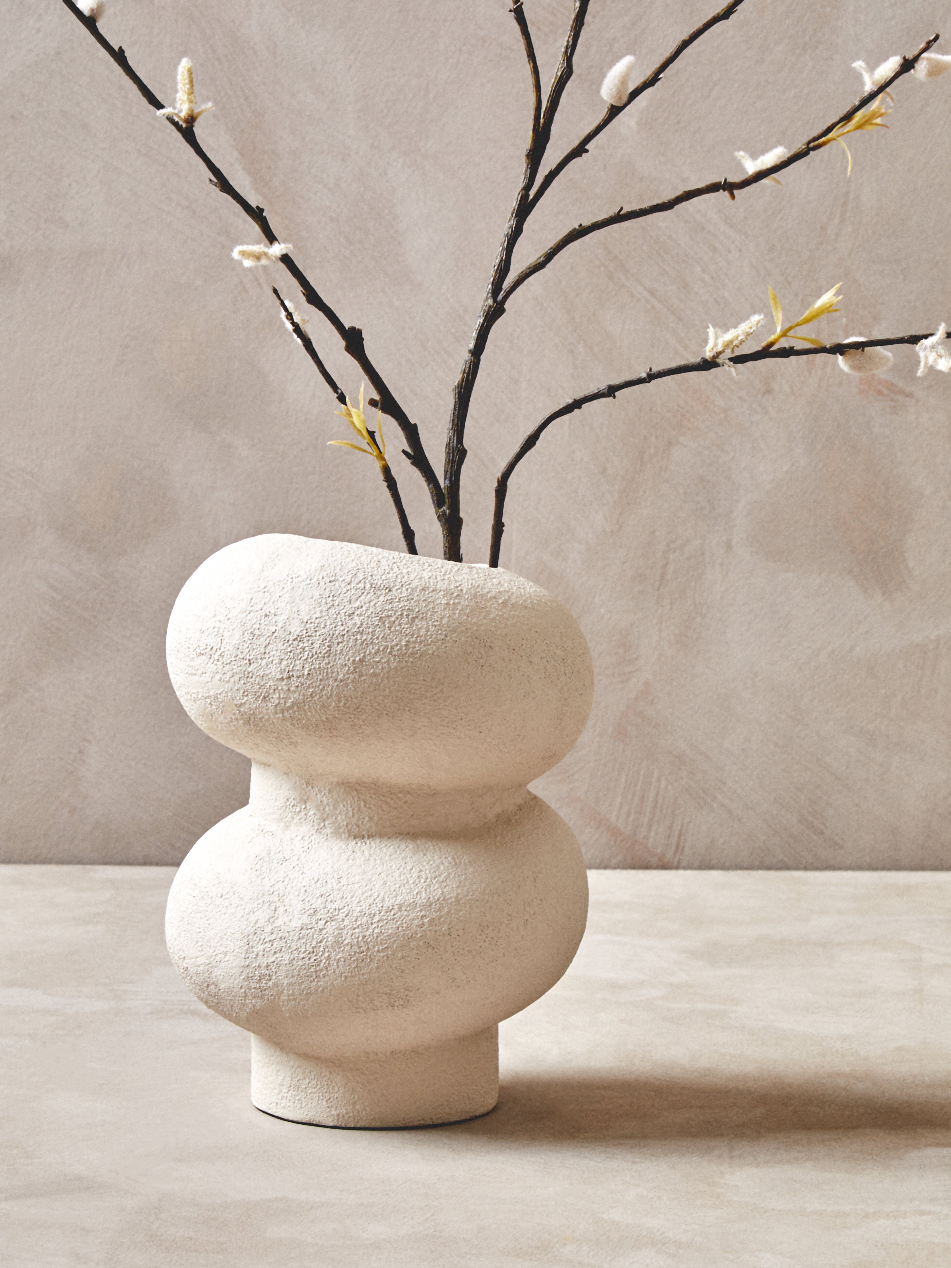 Avila Textured White Bubble Vase