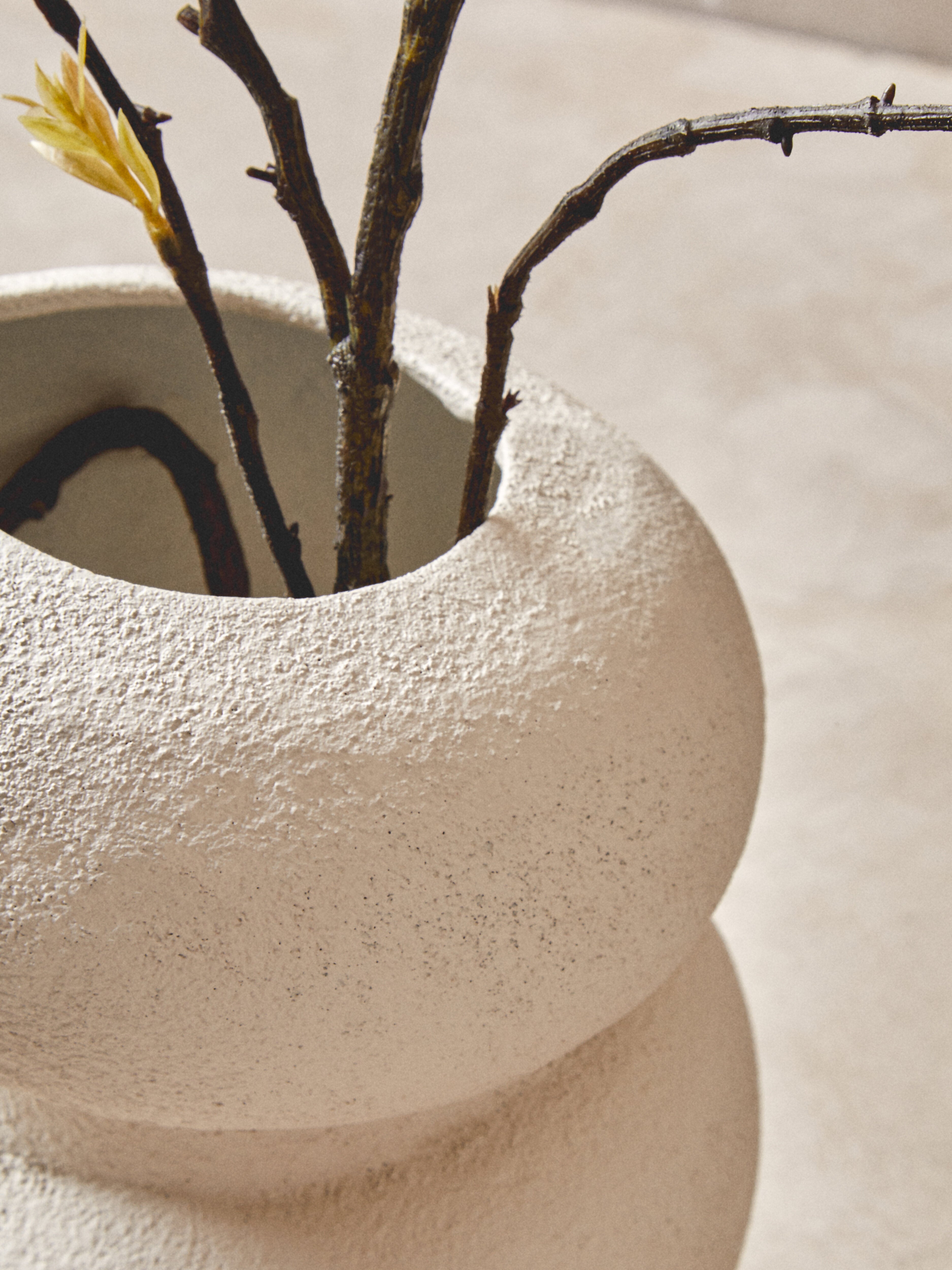 Avila Textured White Bubble Vase