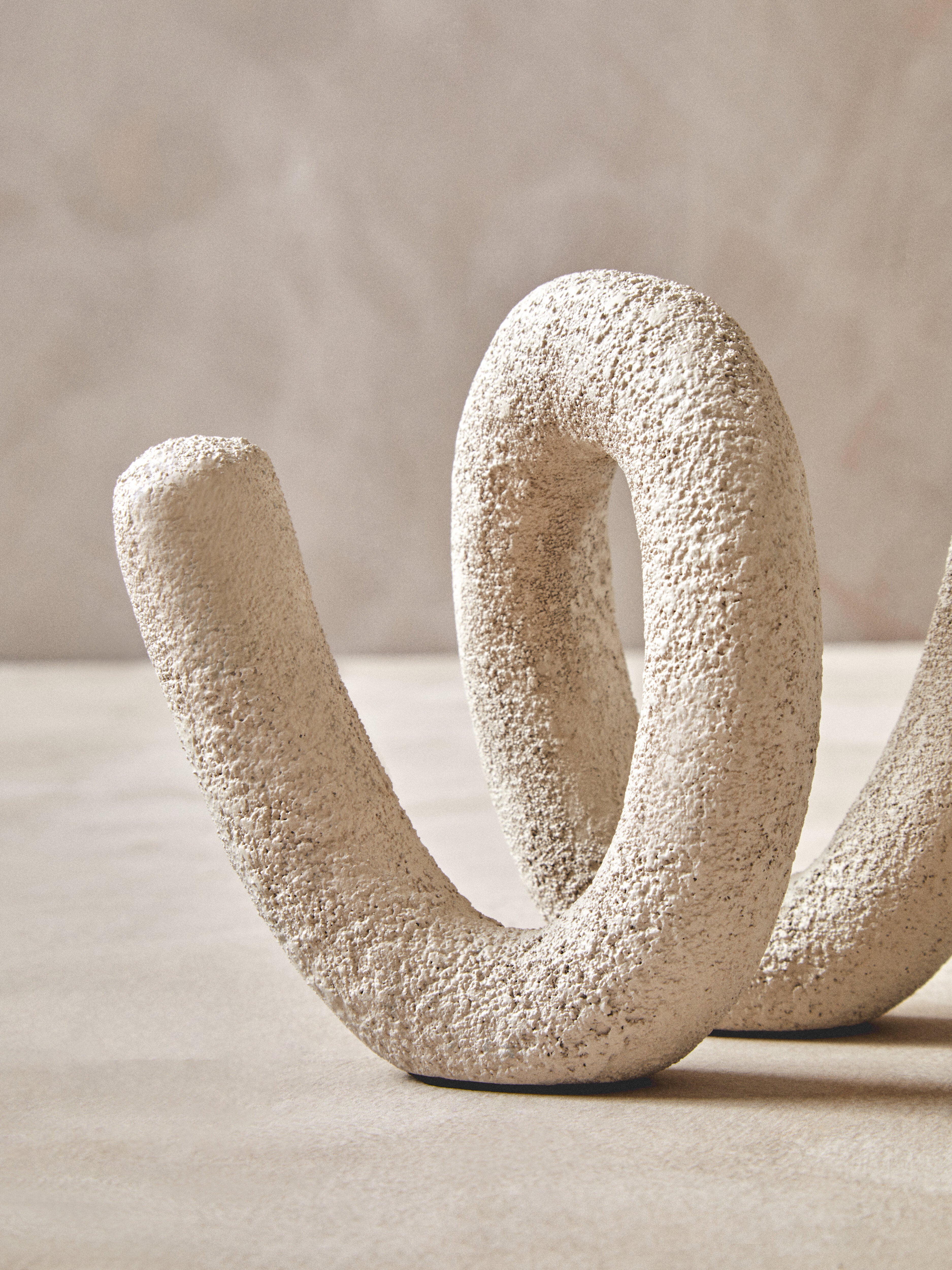 Avila Textured White Loop Sculpture