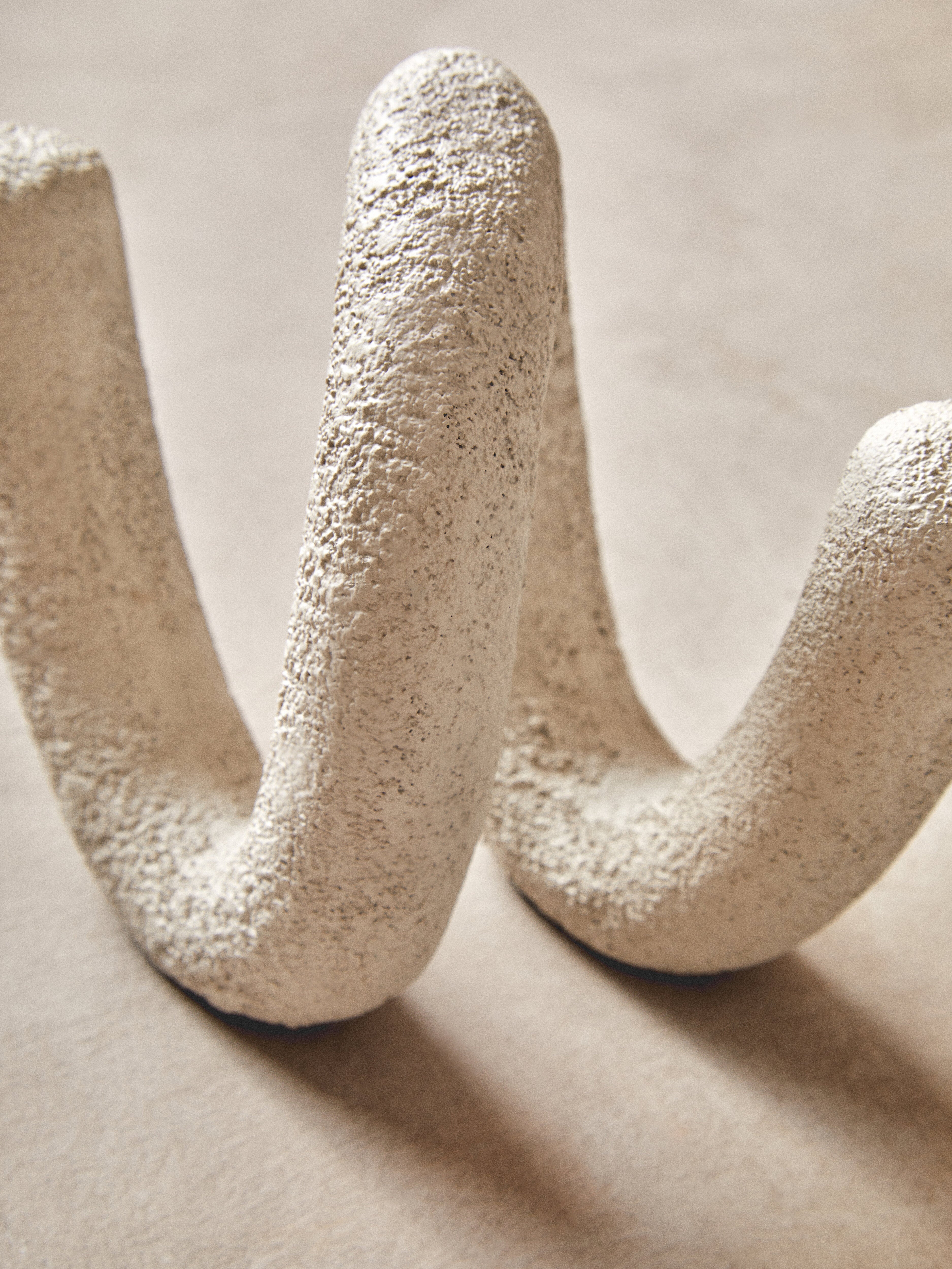 Avila Textured White Loop Sculpture