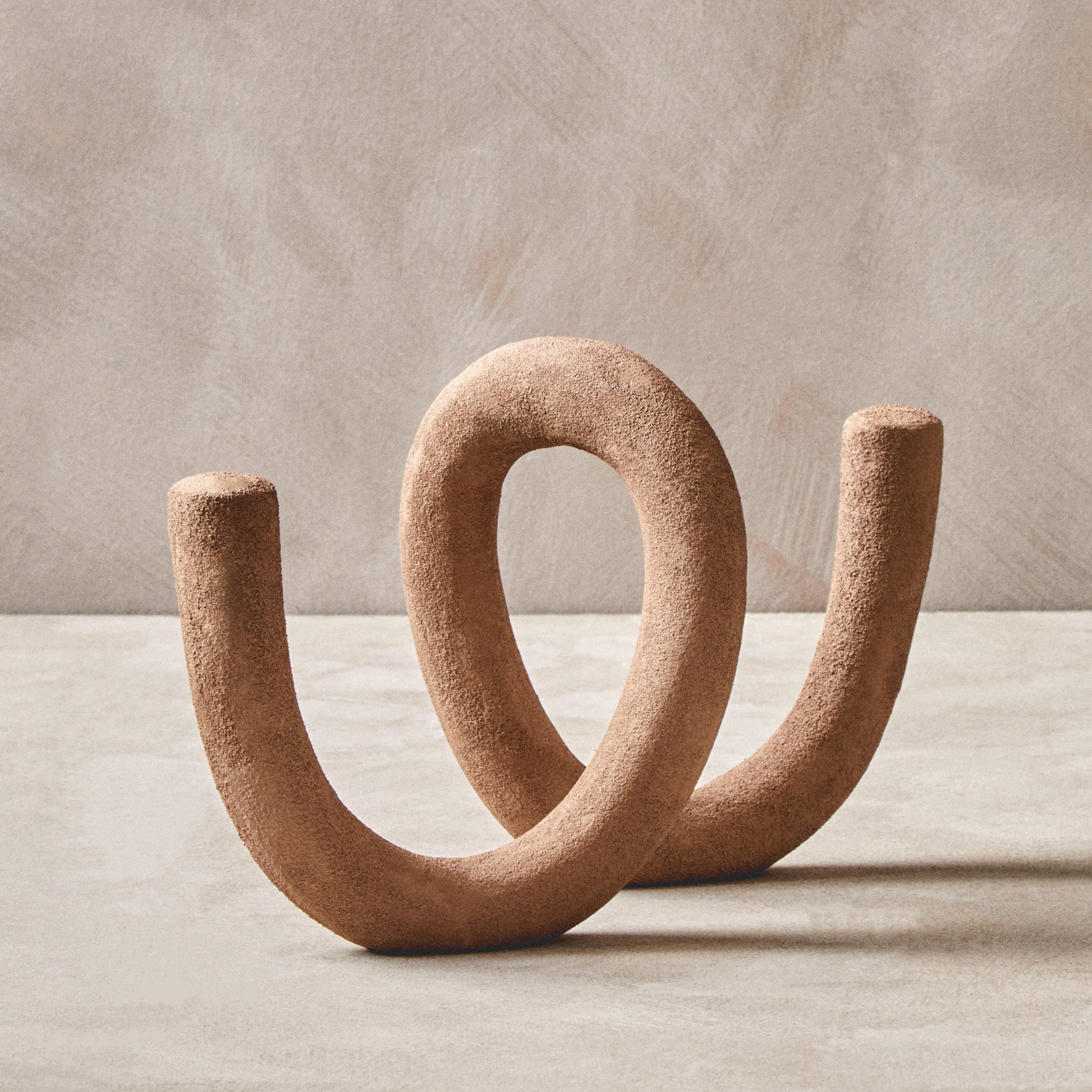 Avila Textured Brown Loop Sculpture