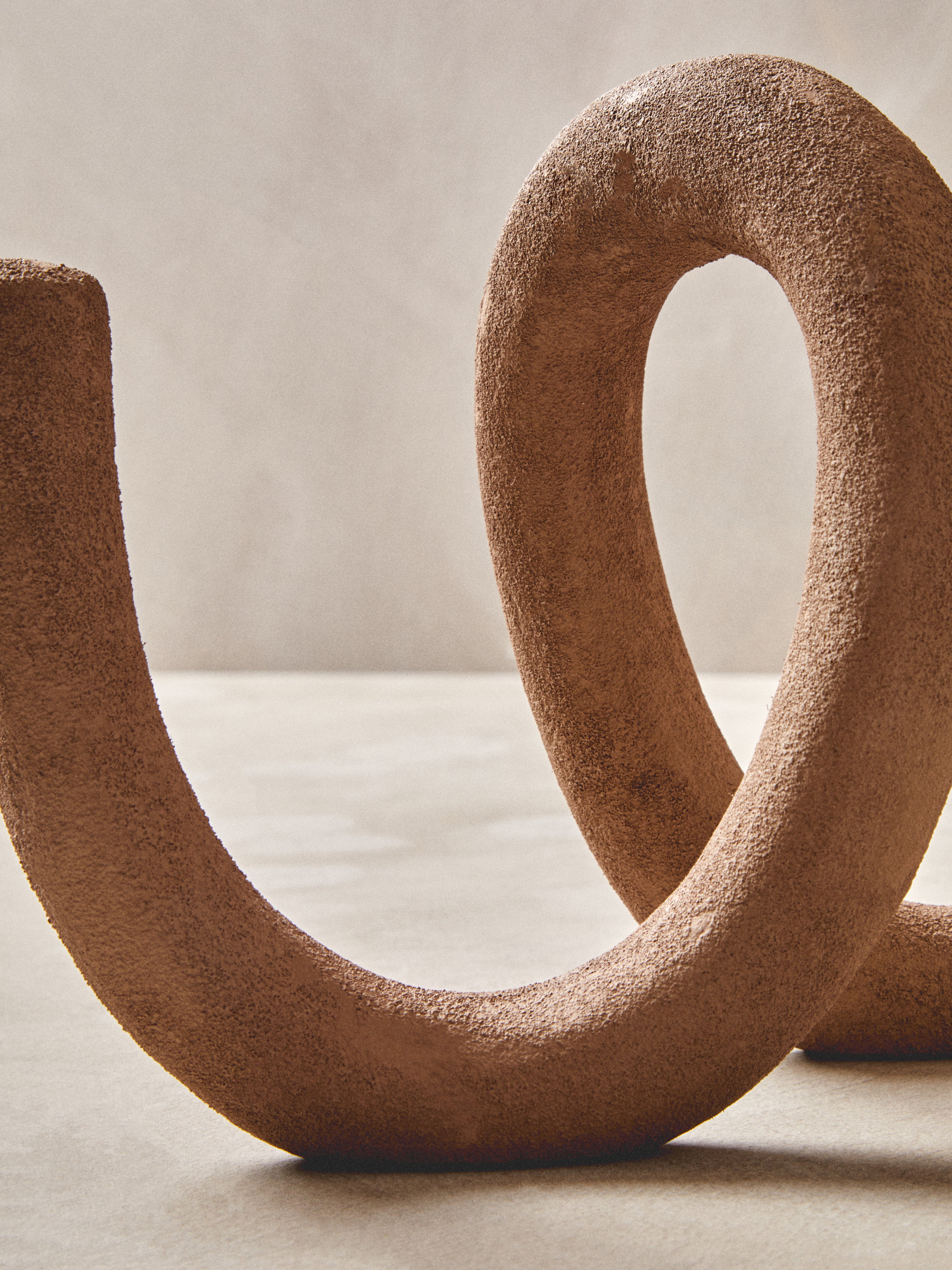 Avila Textured Brown Loop Sculpture