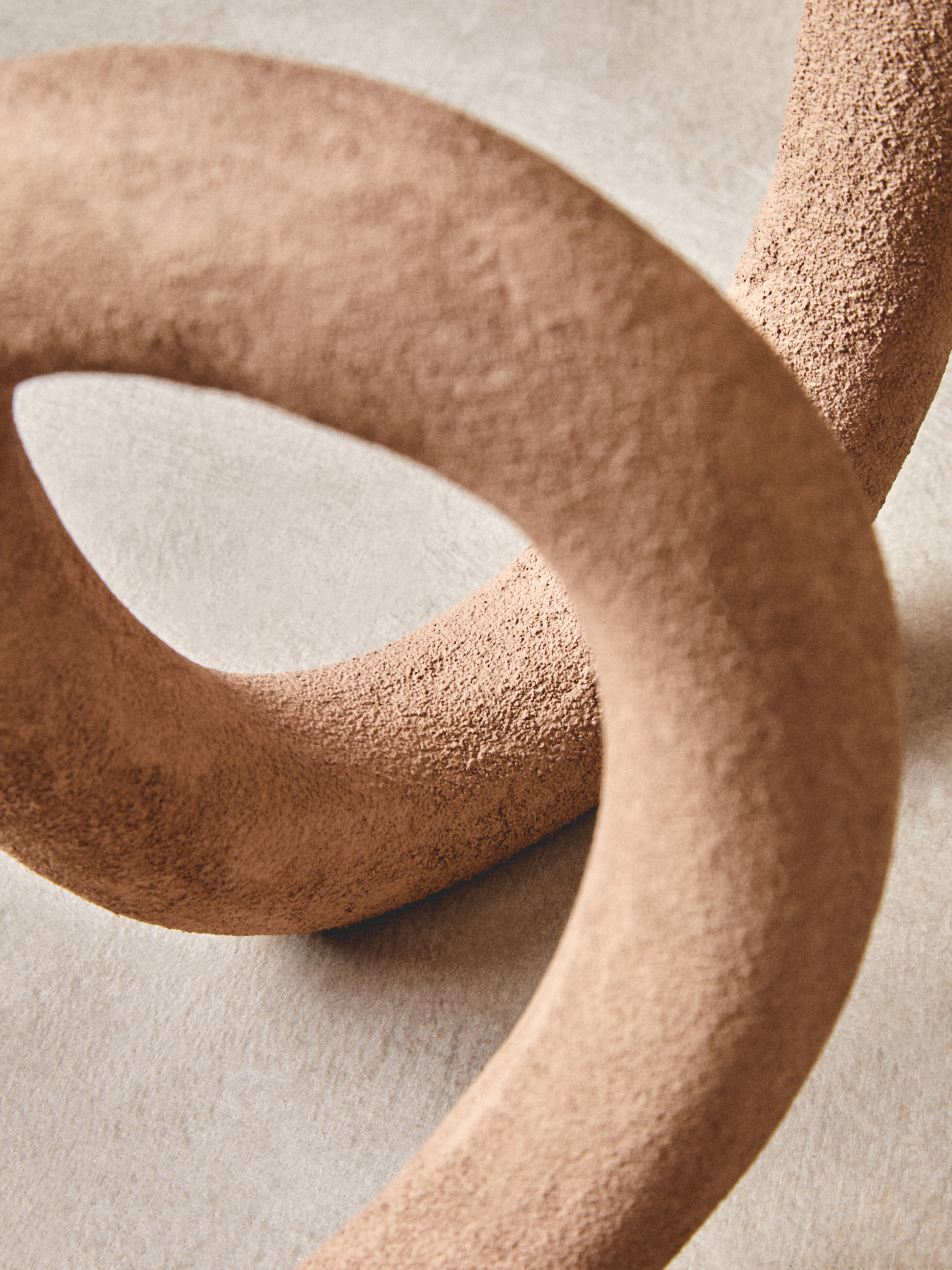 Avila Textured Brown Loop Sculpture