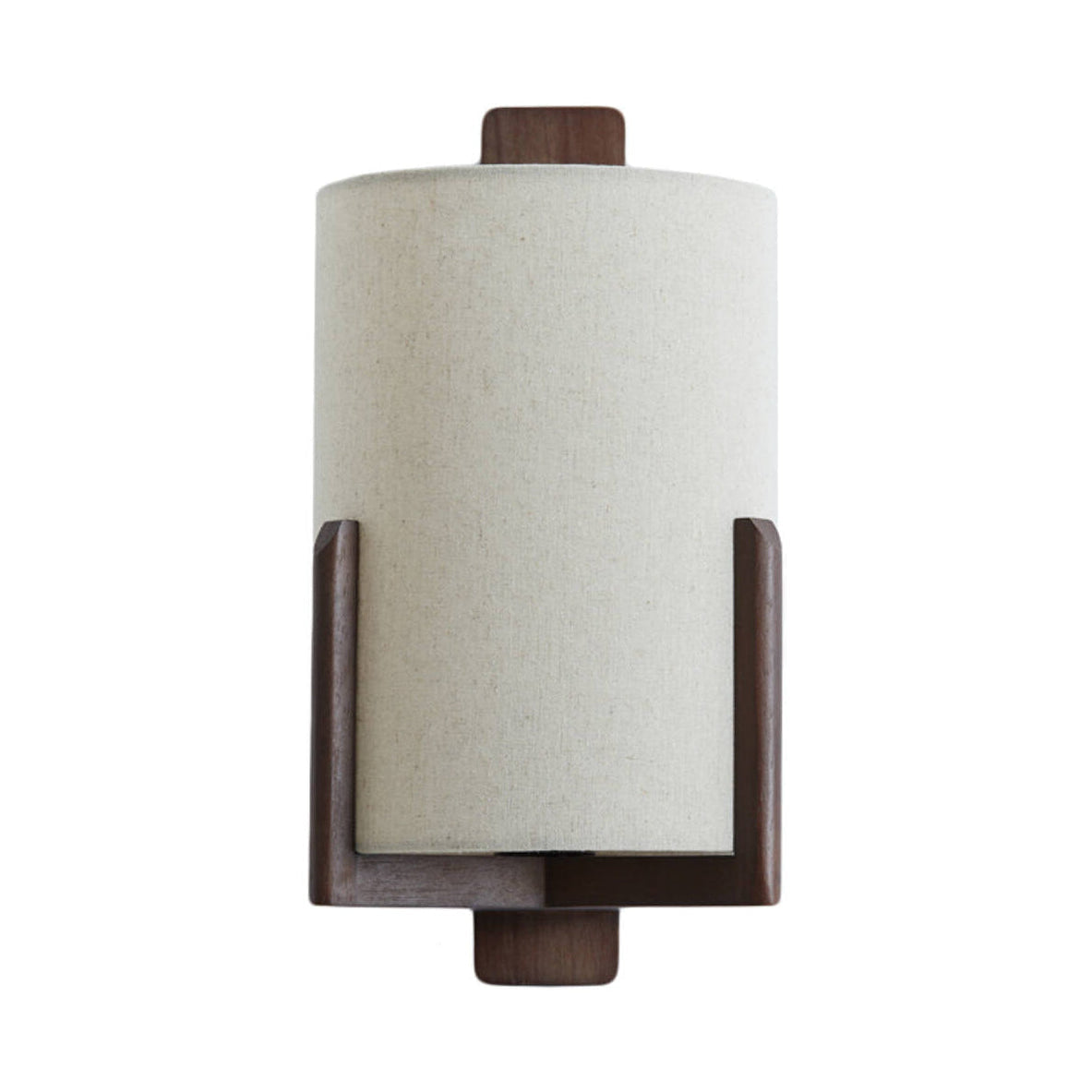 Litto Dark Brown & Natural Linen Wall Light