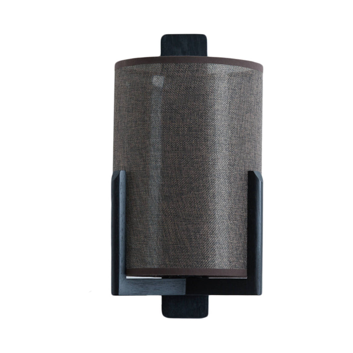 Litto Black & Dark Brown Linen Wall Light