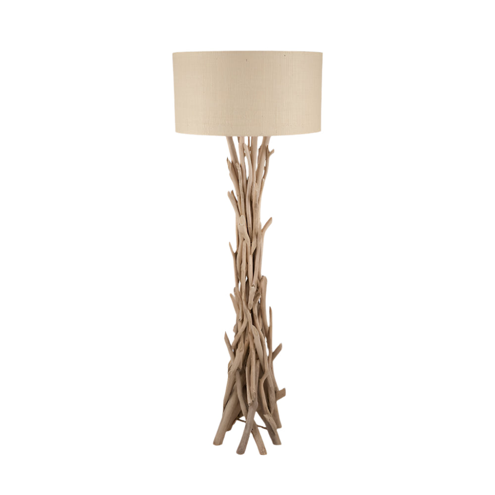 Derna Drift Wood & Natural Jute Floor Lamp