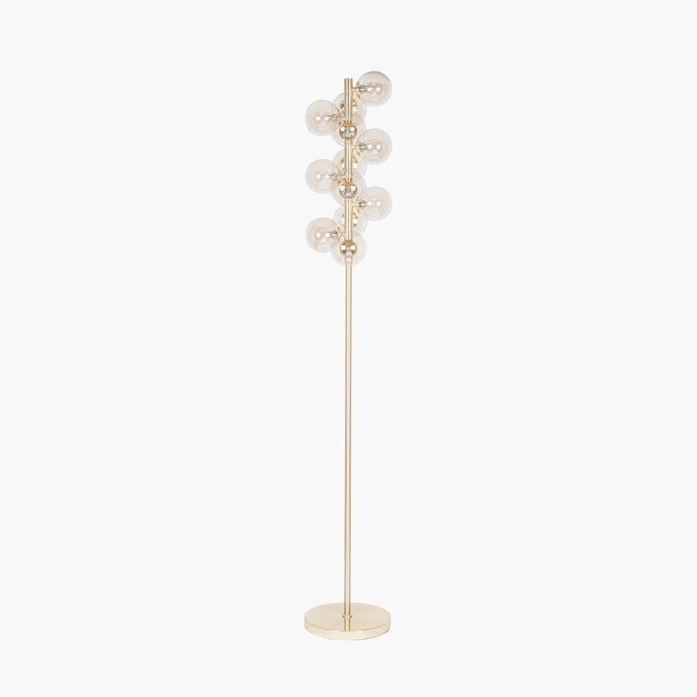Vecchio Lustre Glass Orb & Gold Floor Lamp