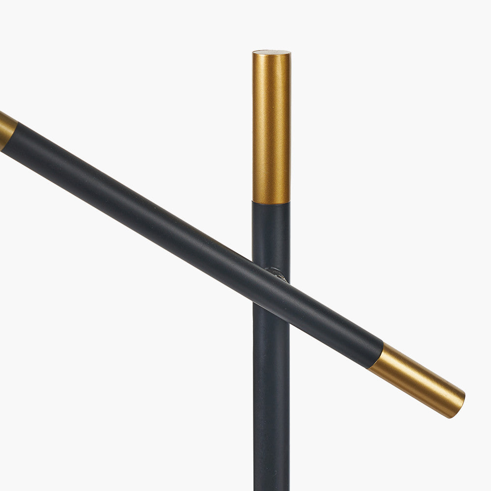 Wanda White Orb & Black Metal Floor Lamp