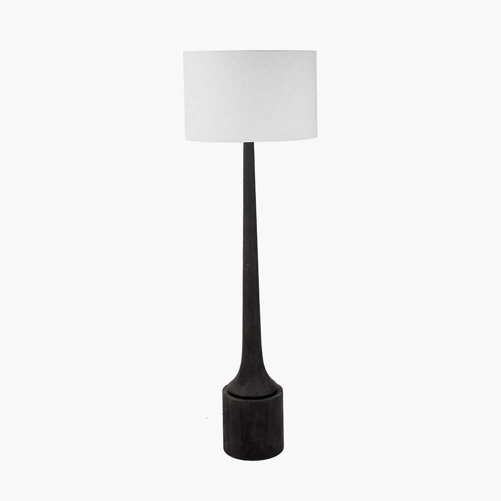 Marin Black Wood Tall Neck Floor Lamp - Base Only