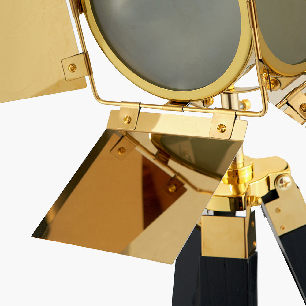 Hereford Gold & Black Tripod Floor Lamp