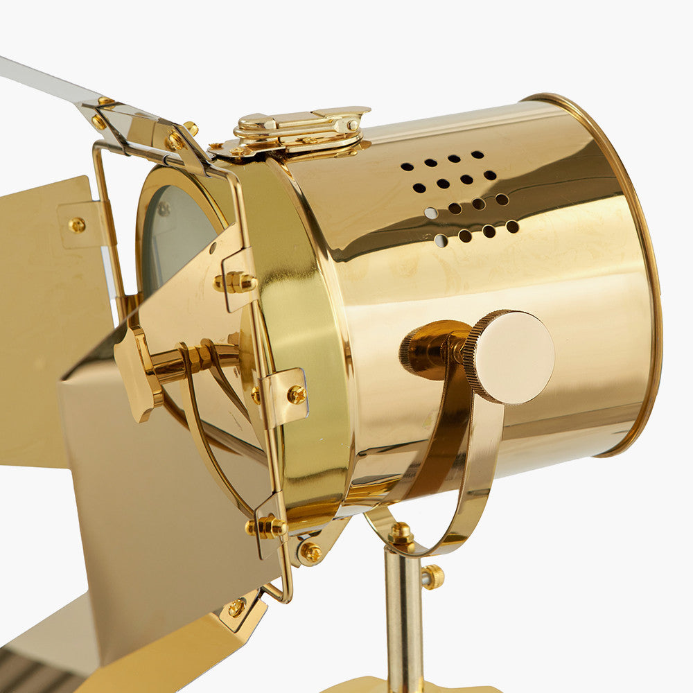 Hereford Gold & Black Tripod Floor Lamp