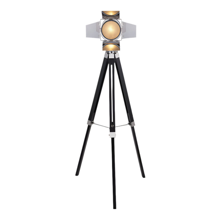 Hereford Silver & Black Tripod Floor Lamp