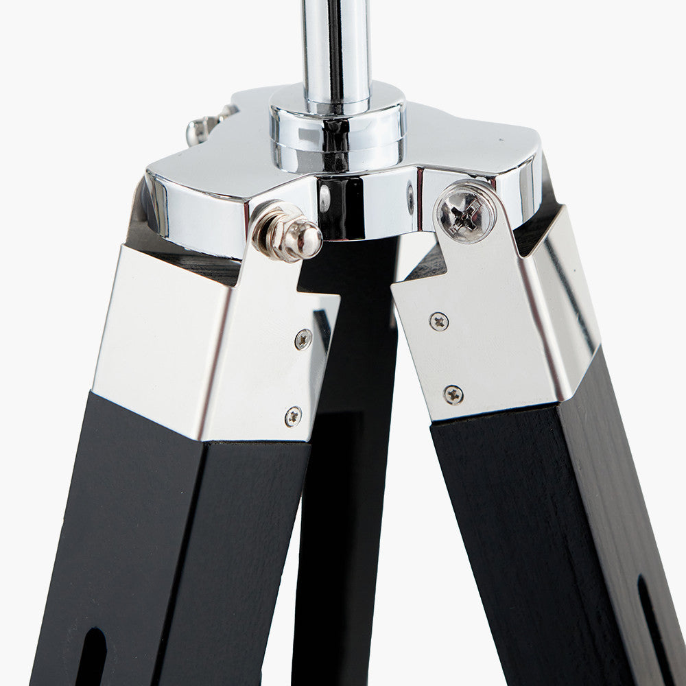 Hereford Silver & Black Tripod Floor Lamp