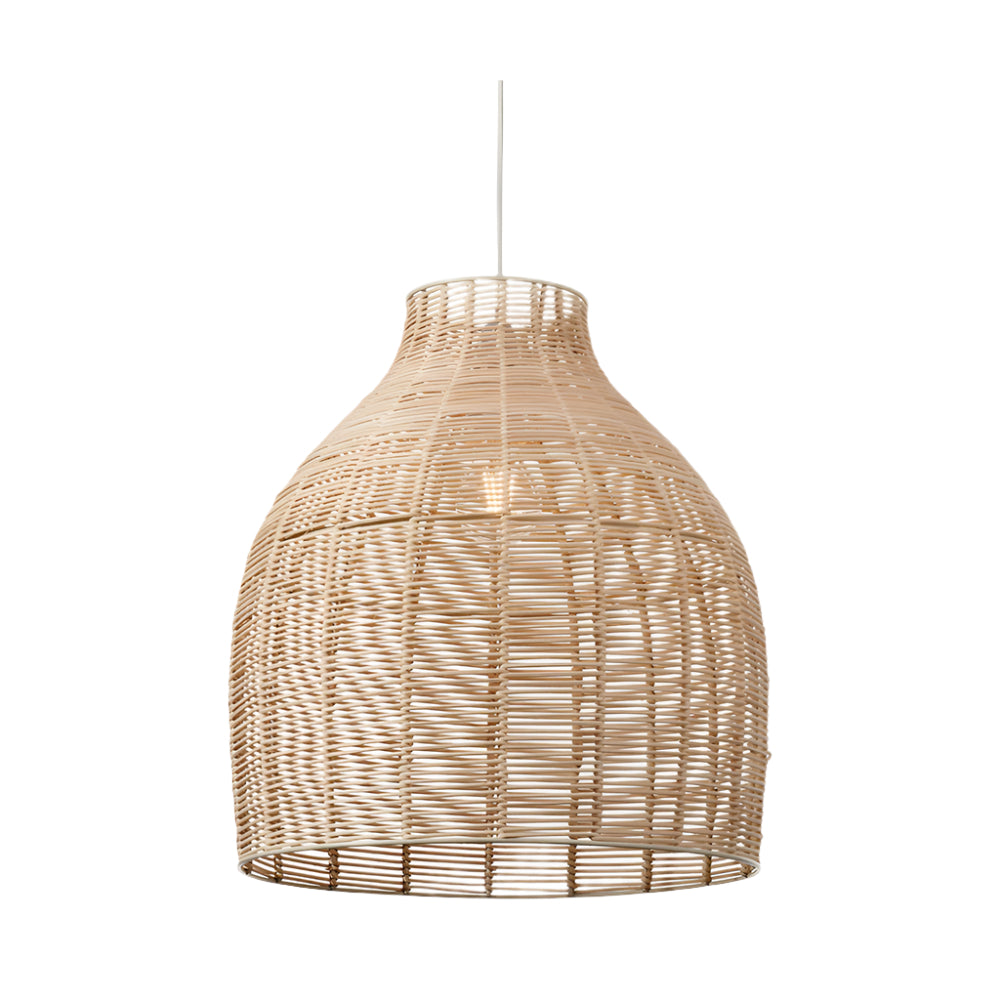 Caswell Natural Rattan Cloche Pendant Light