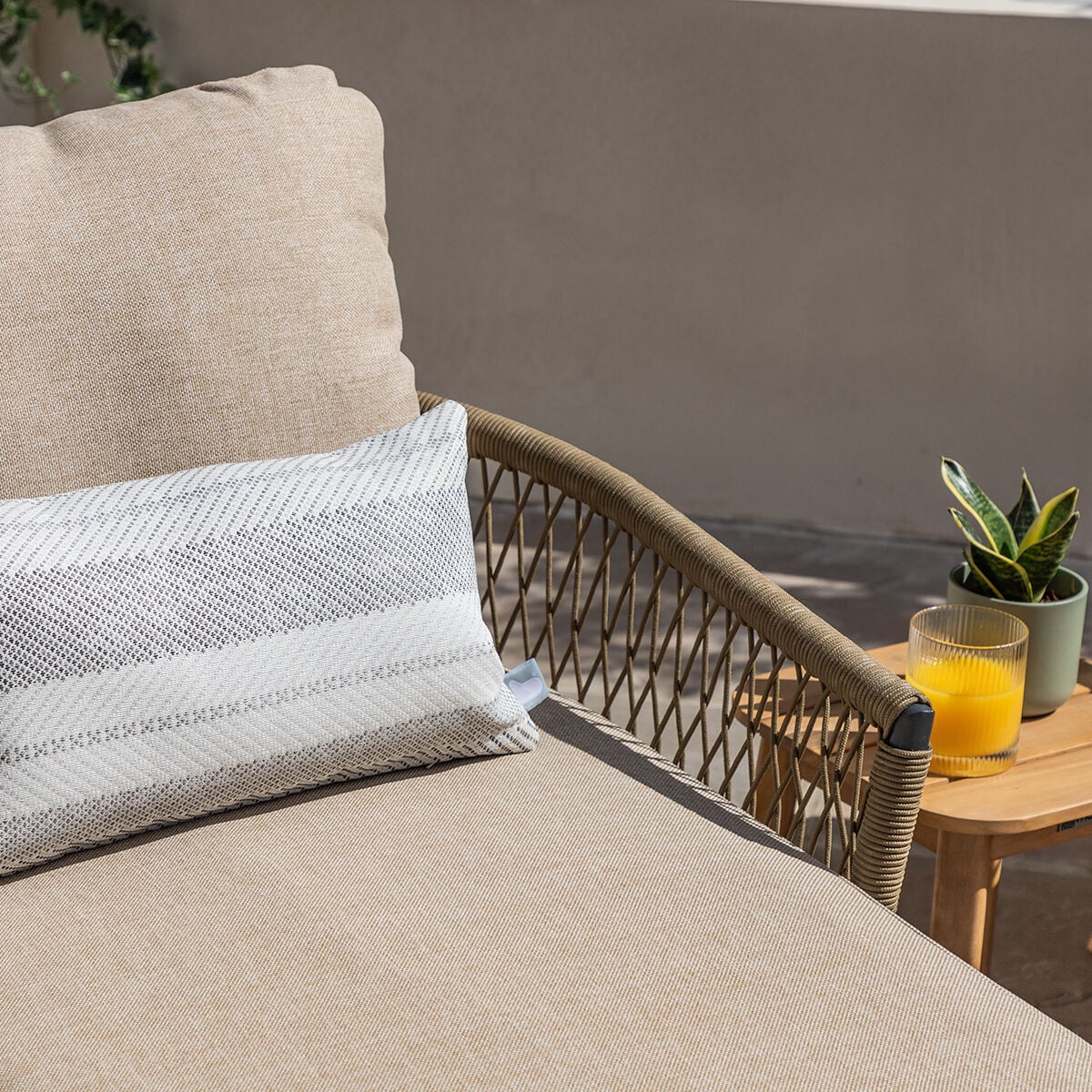 Bali Sandstone Double Sunlounger Set