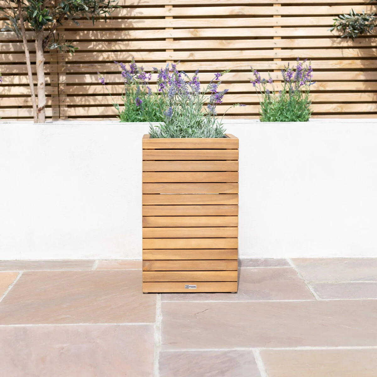 New Bali Medium Planter - Acacia Wood