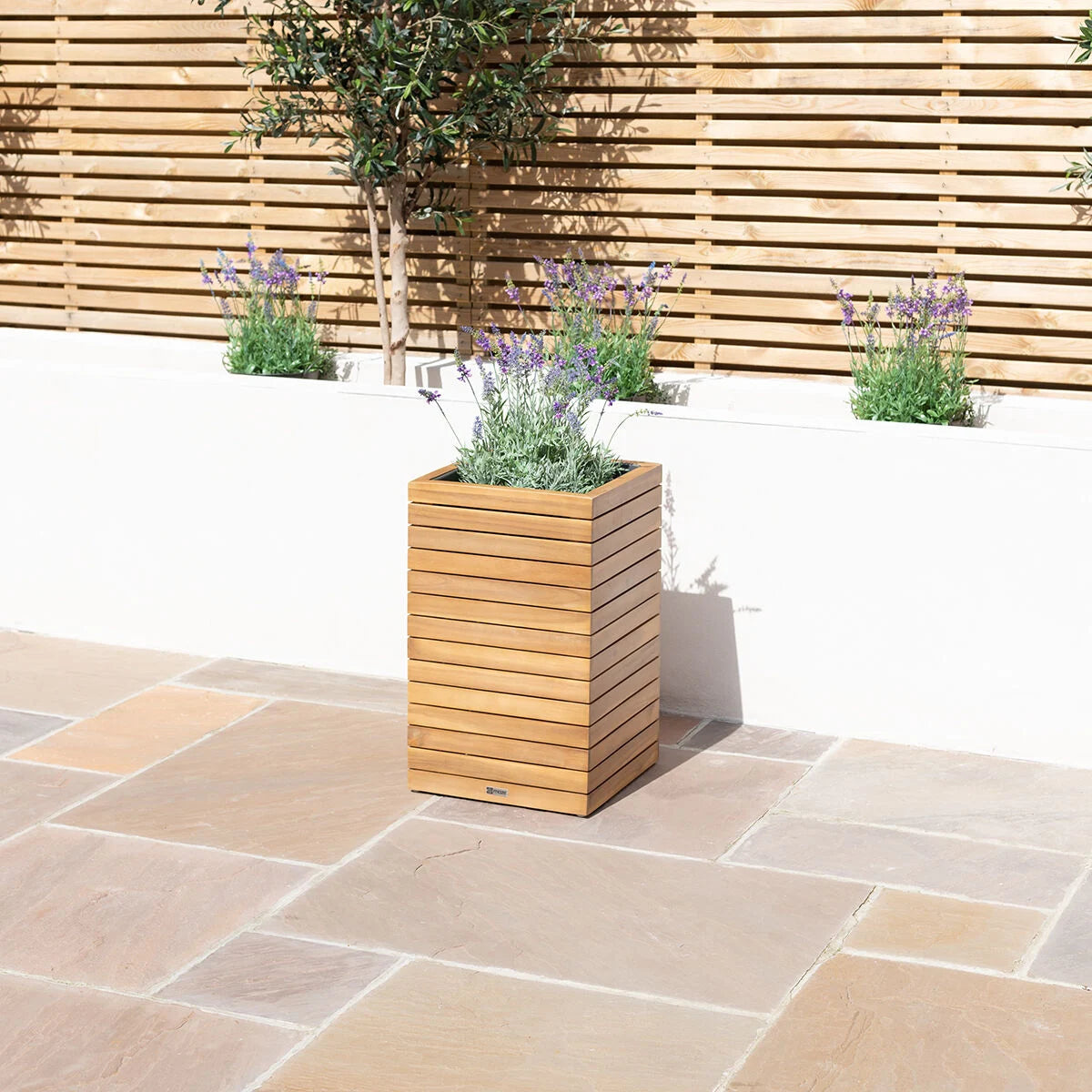 New Bali Medium Planter - Acacia Wood