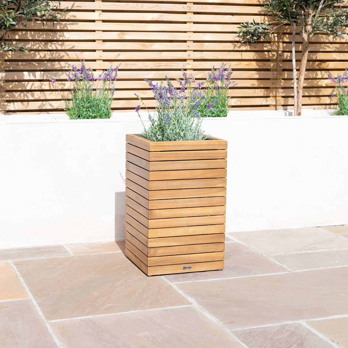 New Bali Medium Planter - Acacia Wood