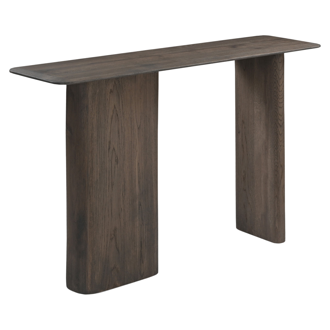 Richmond Interiors Castello Smoked Brown Oak Wood Console Table