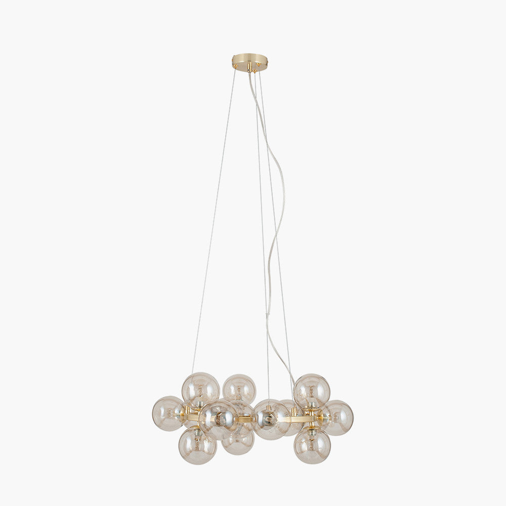 Vecchio Lustre Glass Ball & Gold Metal Pendant Light