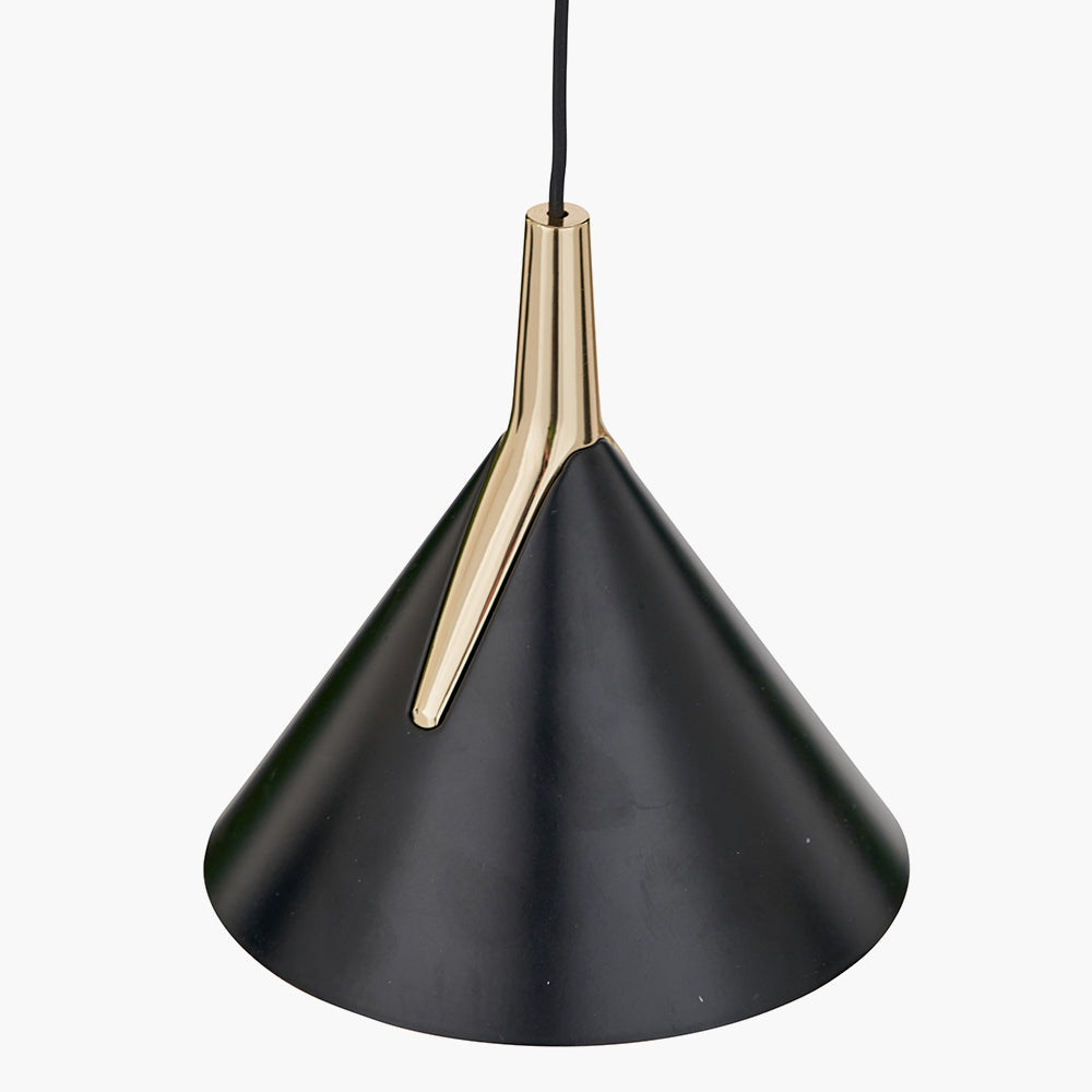 Astarion Matt Black & Gold Multi Drop LED Pendant Light