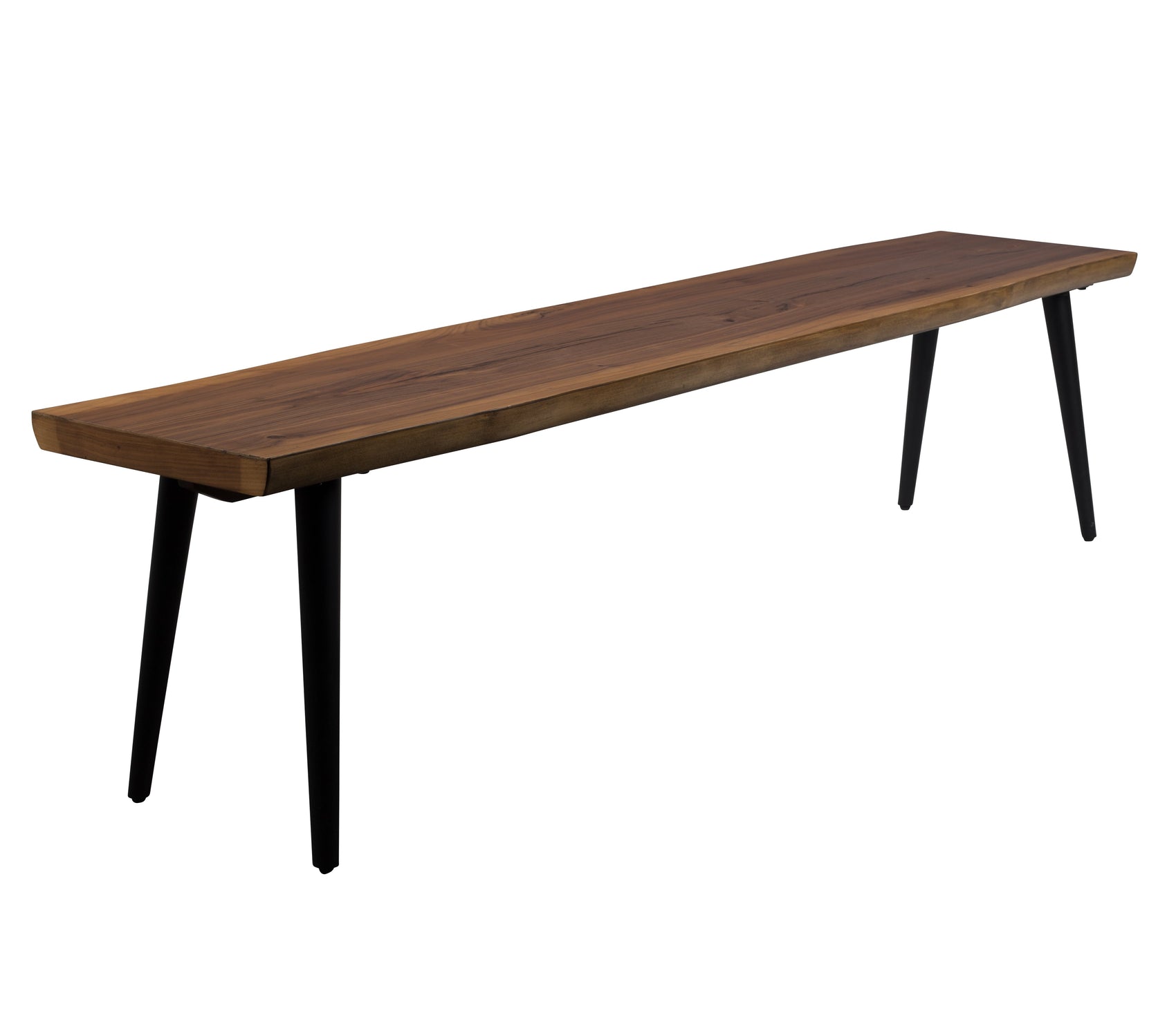 Dutchbone Alagon Walnut Brown Wood Dining Bench 180cm