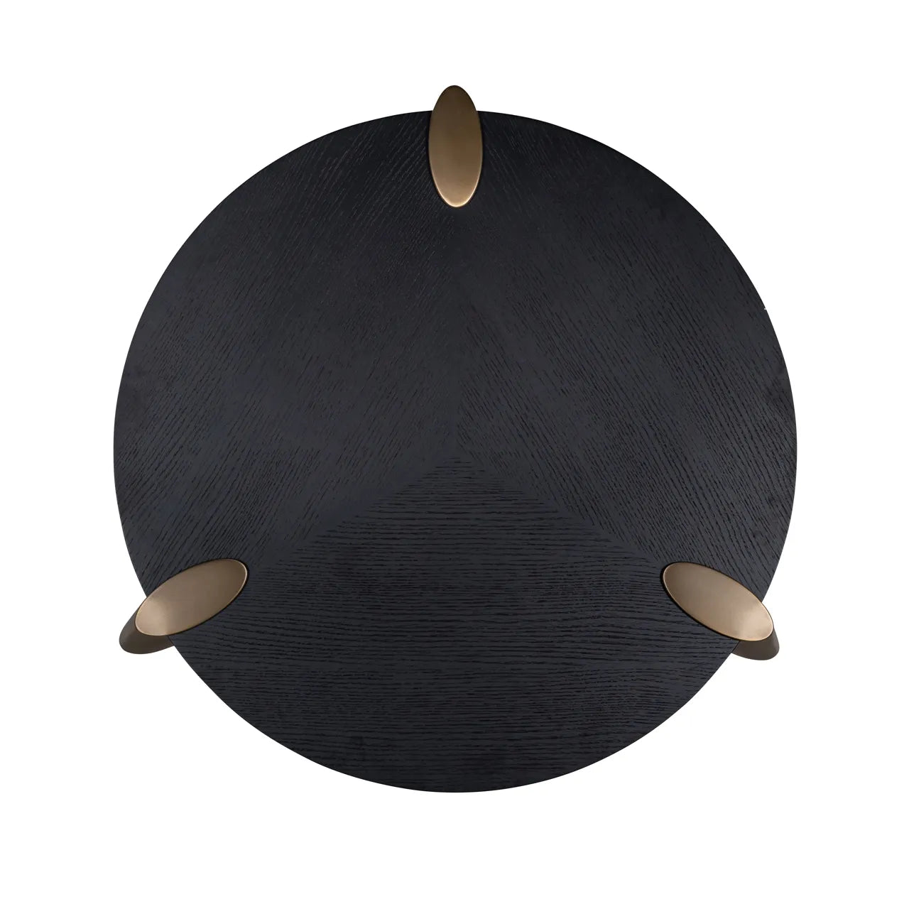 Set of 2 Richmond Interiors Brody Black Oak Wood & Gold Nested Coffee Table